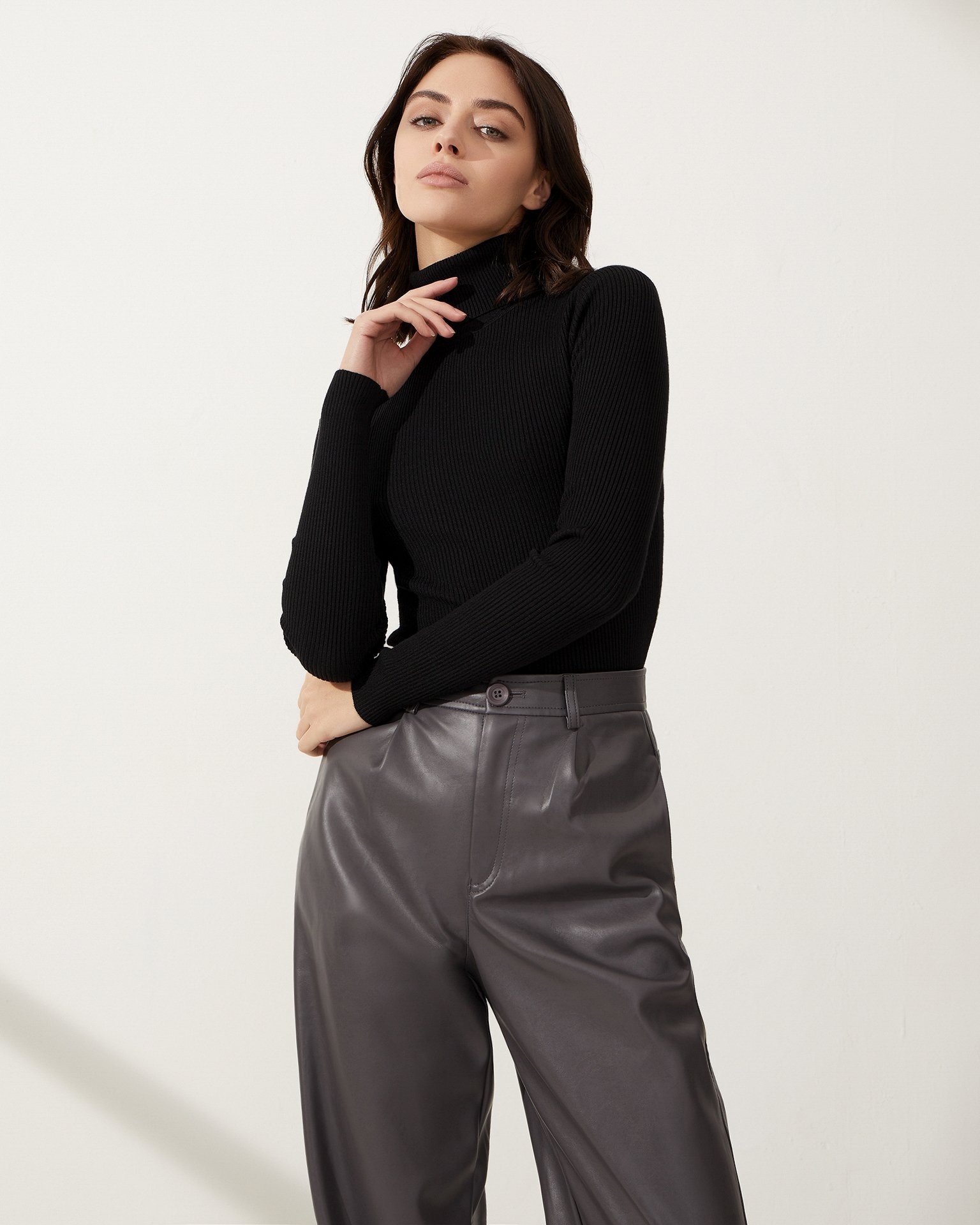 Black knitted jumper