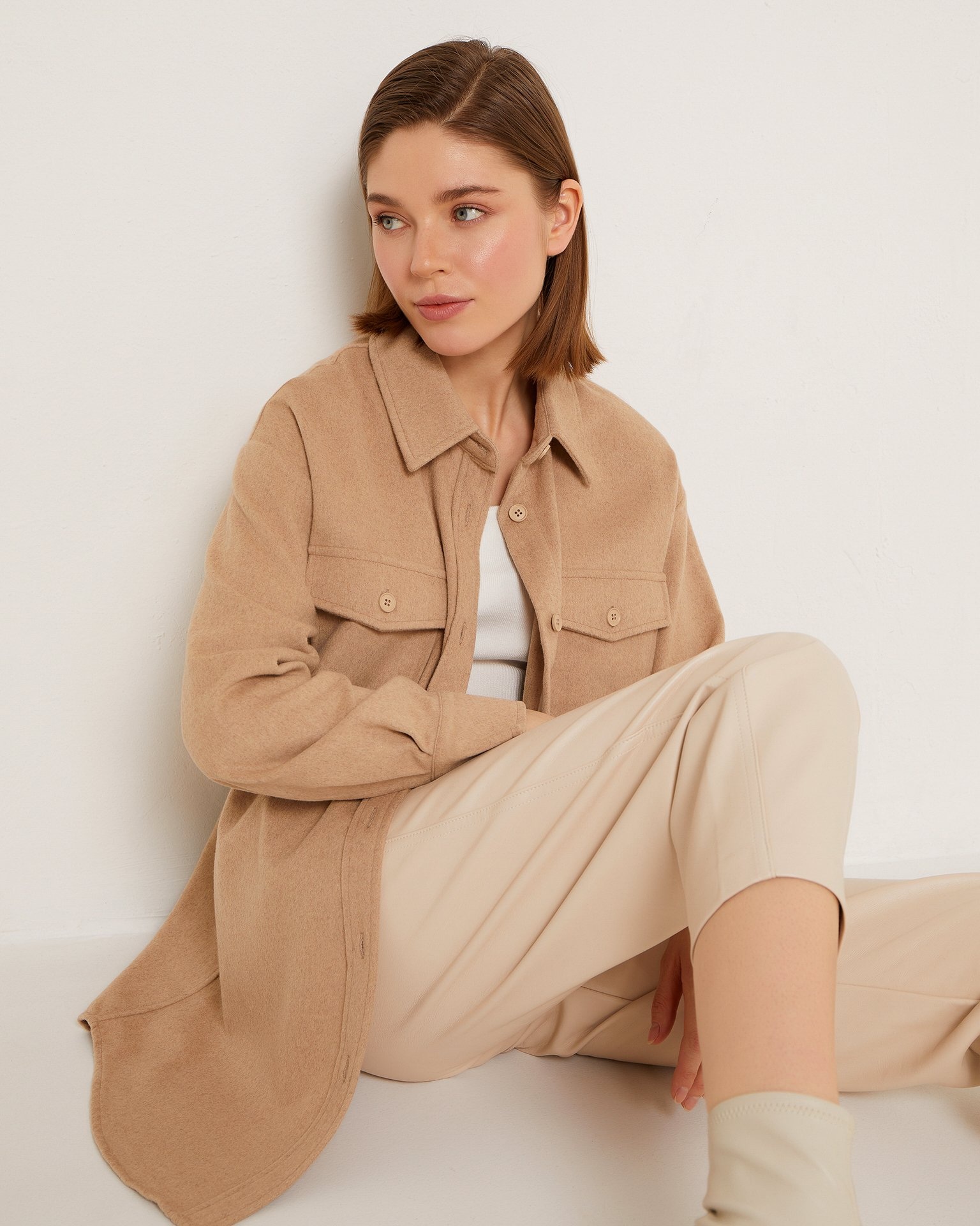 Shirt with patch pockets