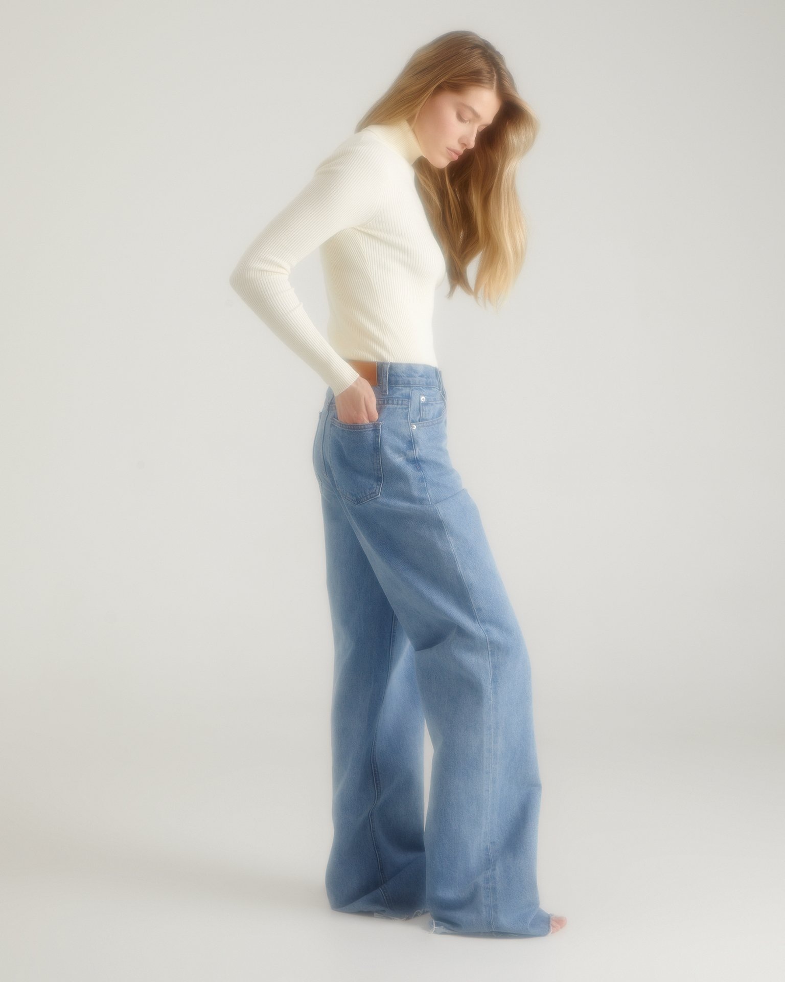 A viscose turtleneck