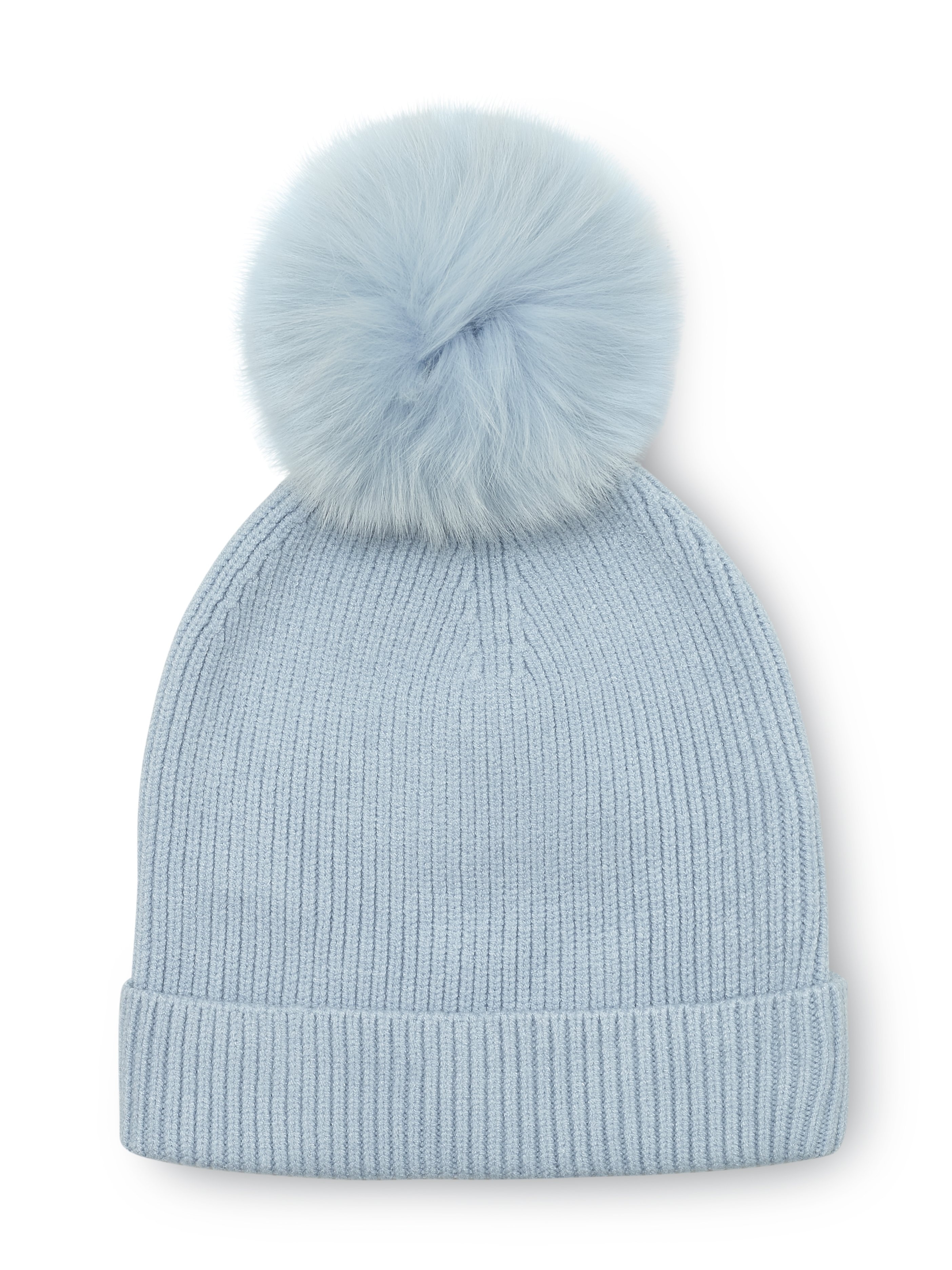 Hat with a tonal pom-pom