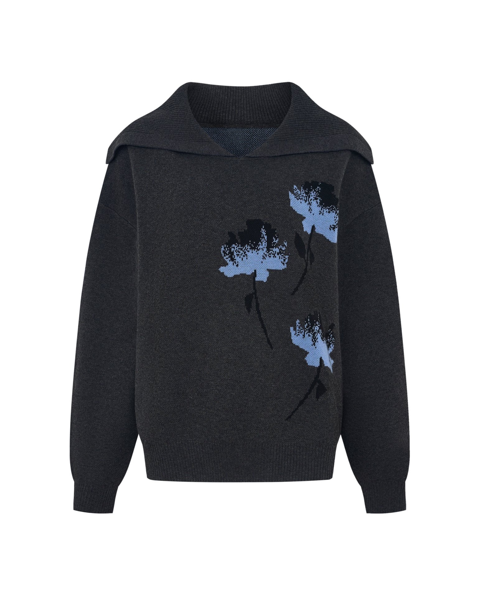Wide-collar jumper