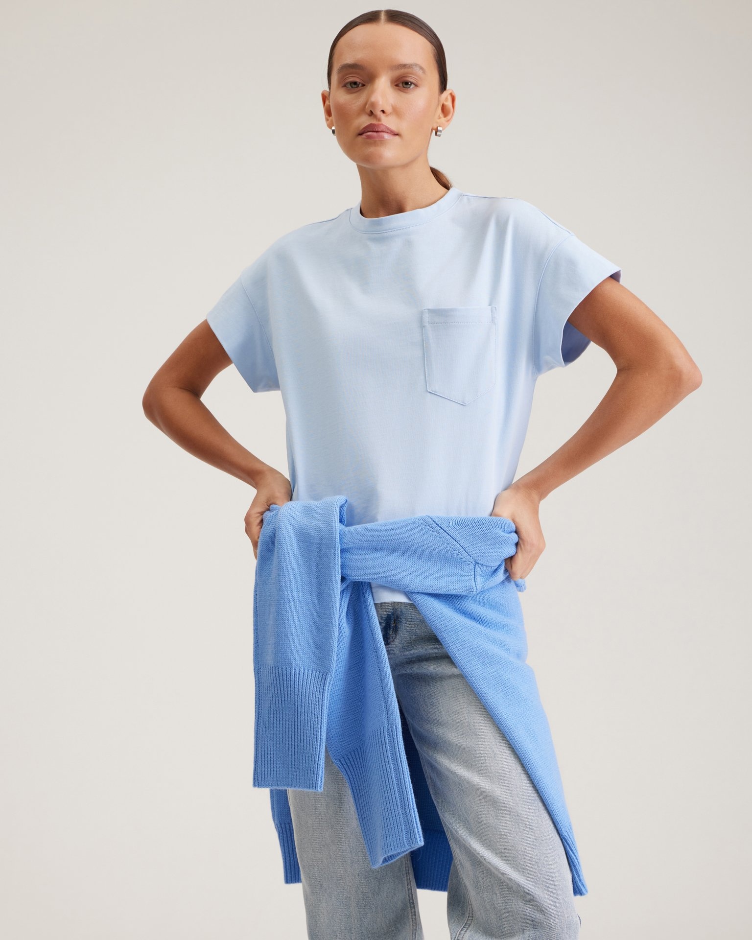 T-shirt with a patch pocket