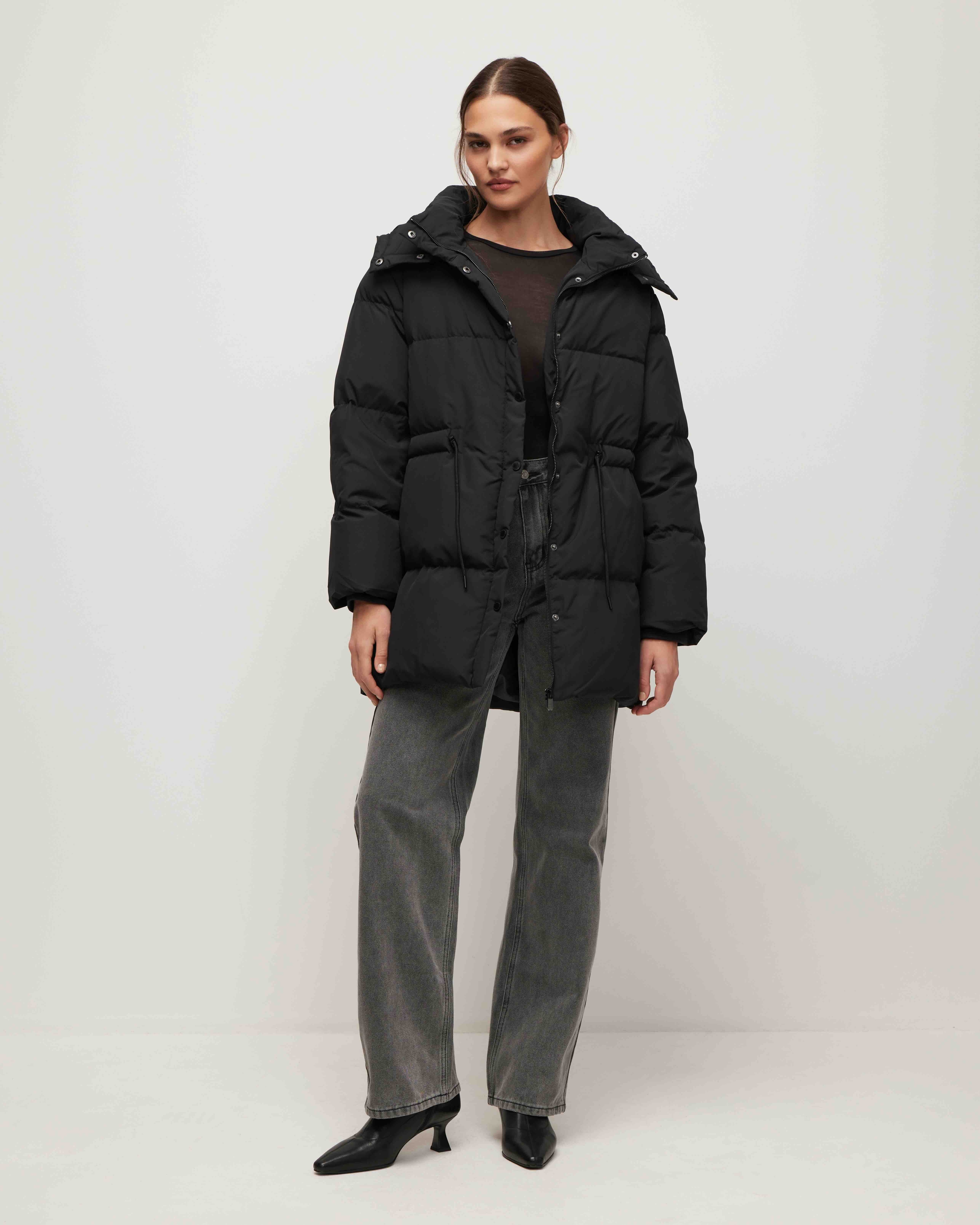 Longline puffer coat