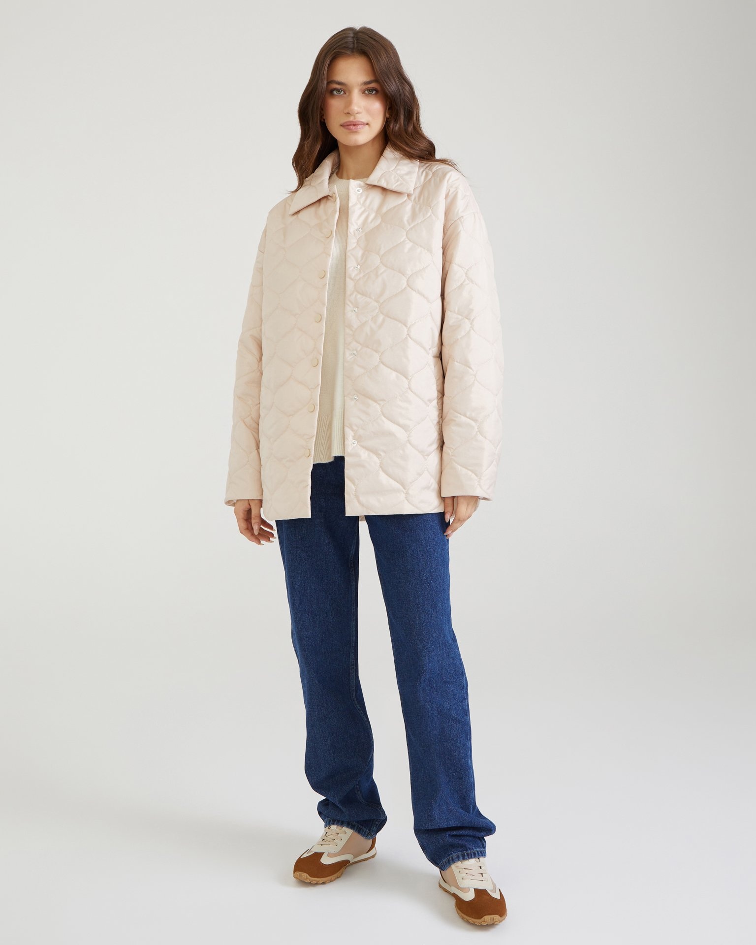 Beige Collared Jacket