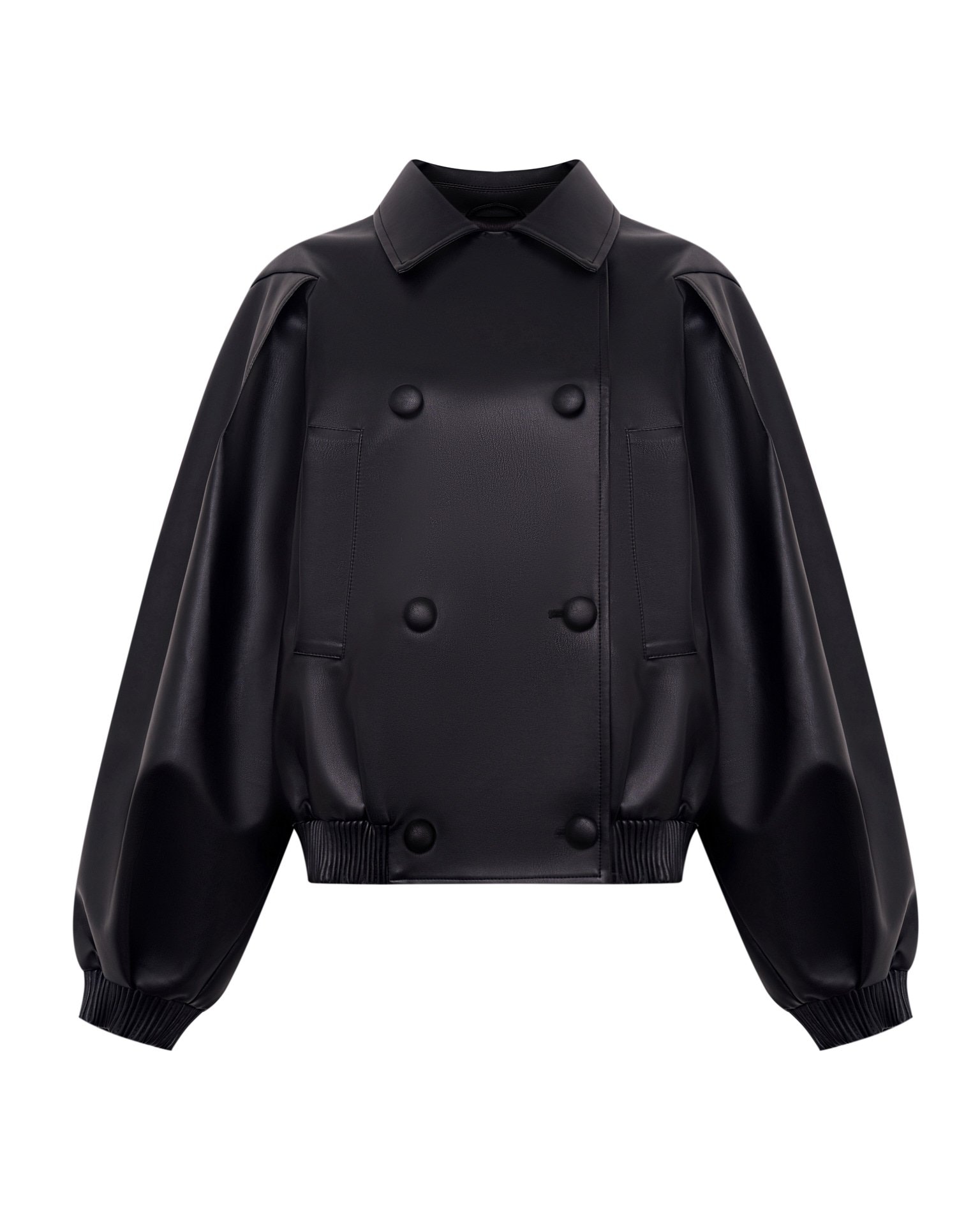 Oversize black bomber jacket