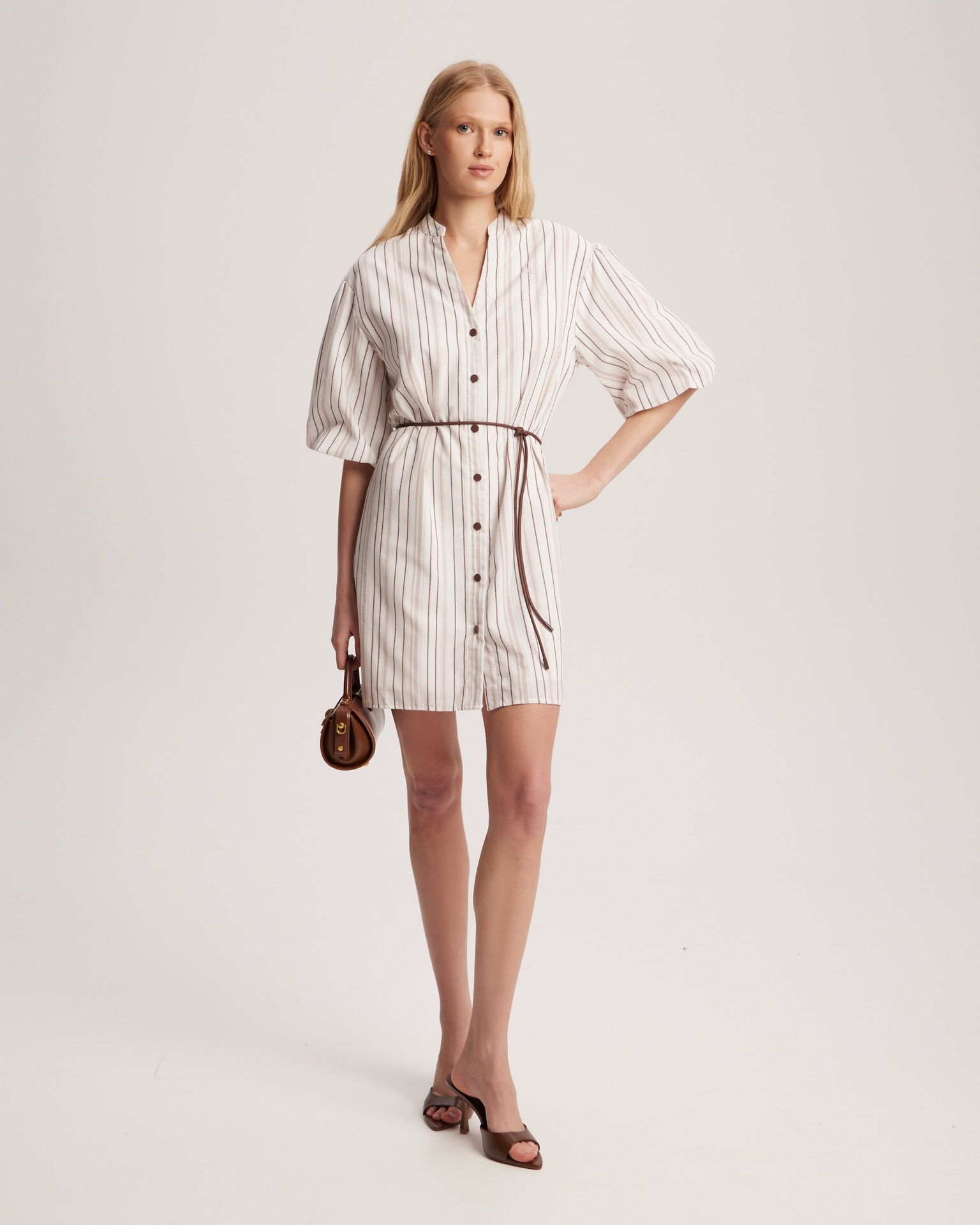 Striped cotton dress