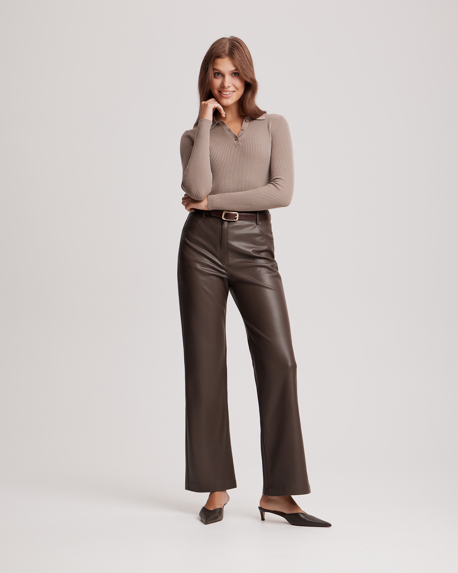 Long-sleeved polo shirt