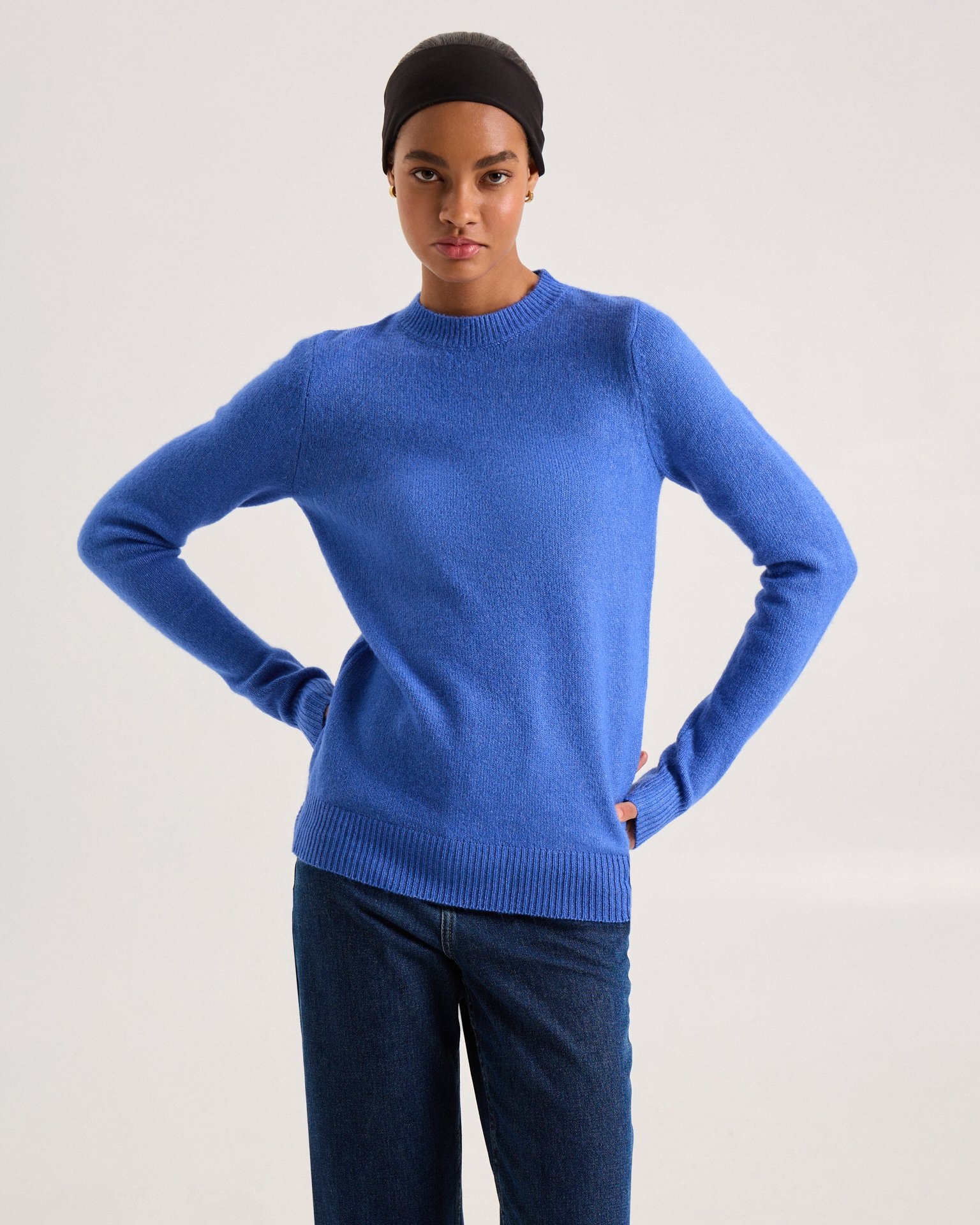 Straight-cut jumper, Blue