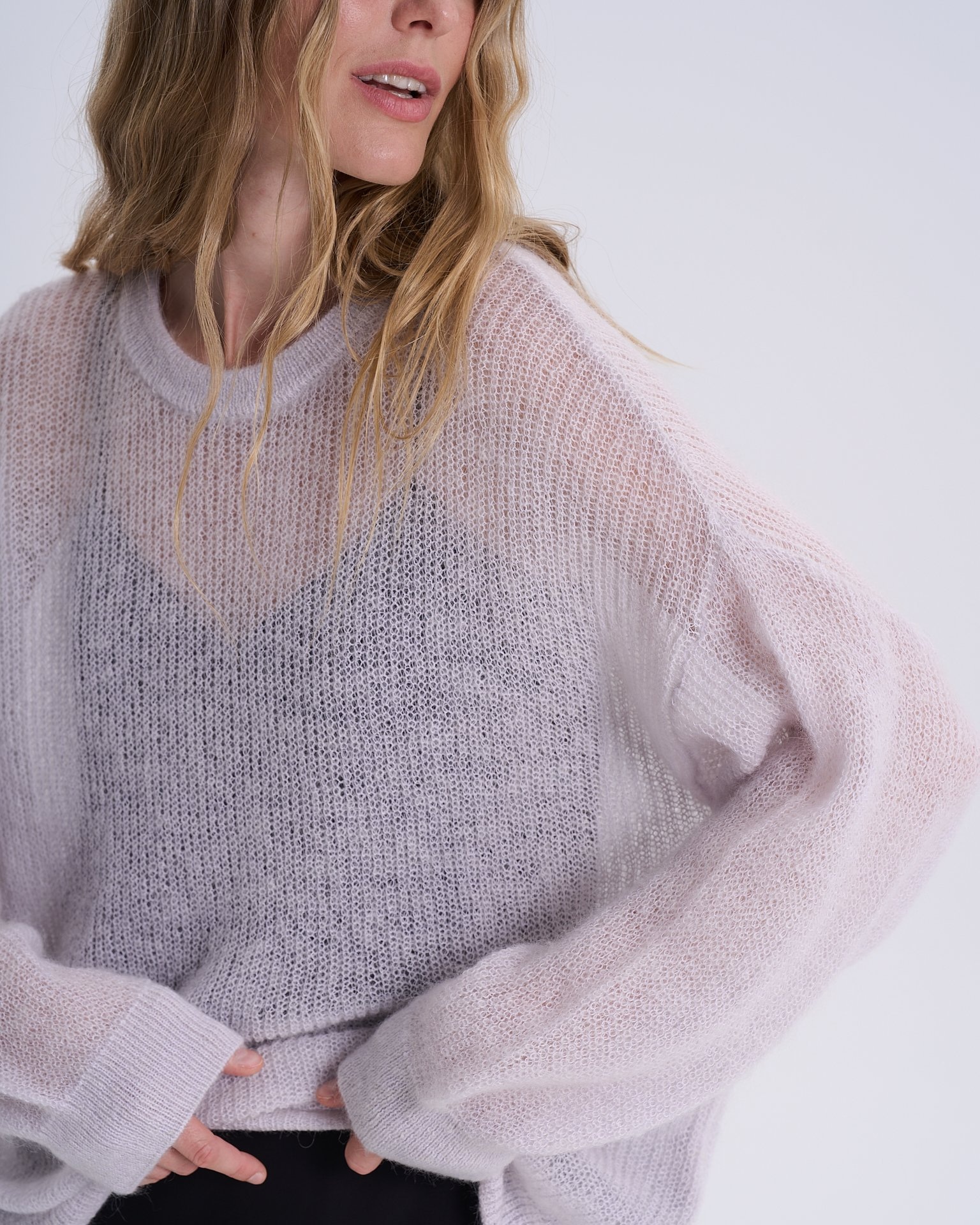 Semi-Sheer Oversized Sweater