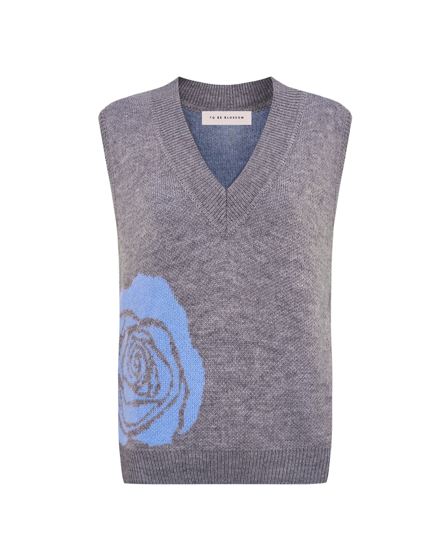 V-neck Waistcoat, Light Grey — photo 3