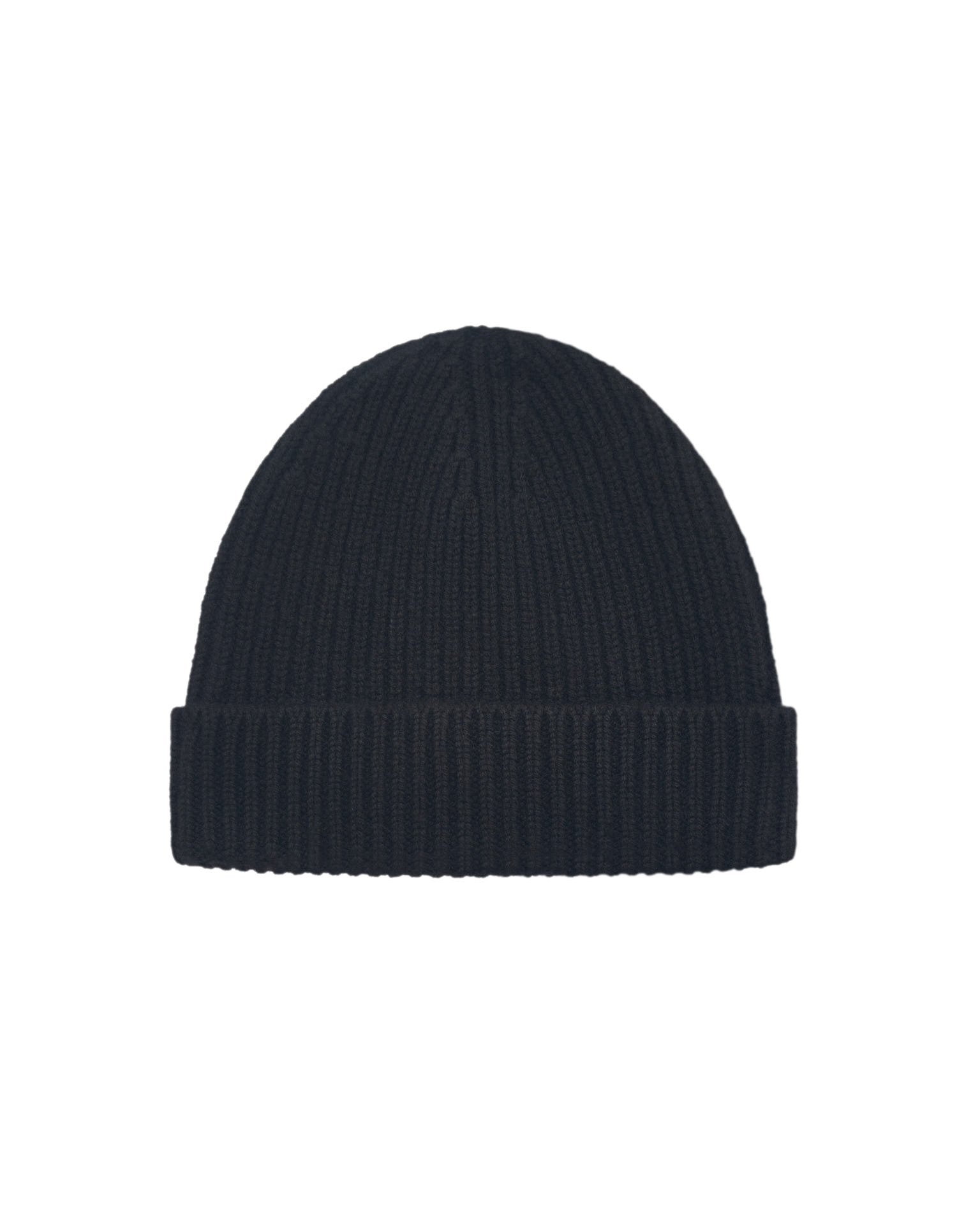 Cashmere and wool beanie hat