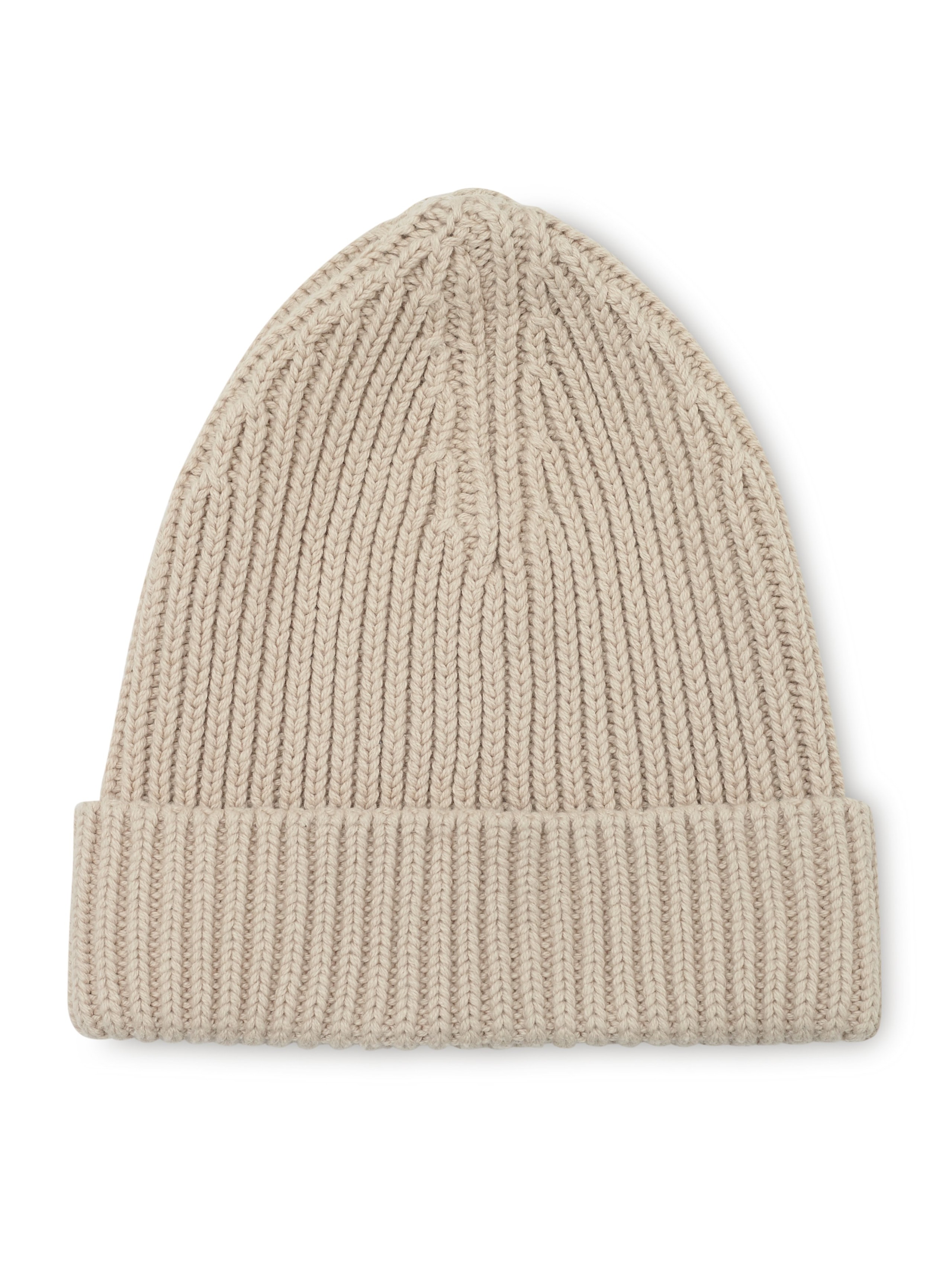 Beige knitted beanie, Beige — photo 2