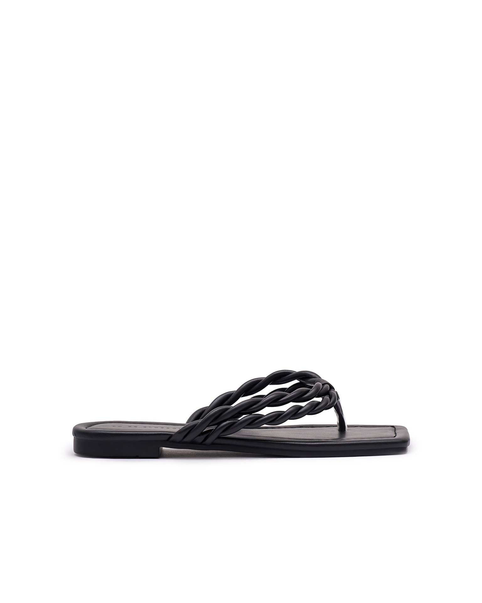 Flip-flops with braided straps, Black — photo 7