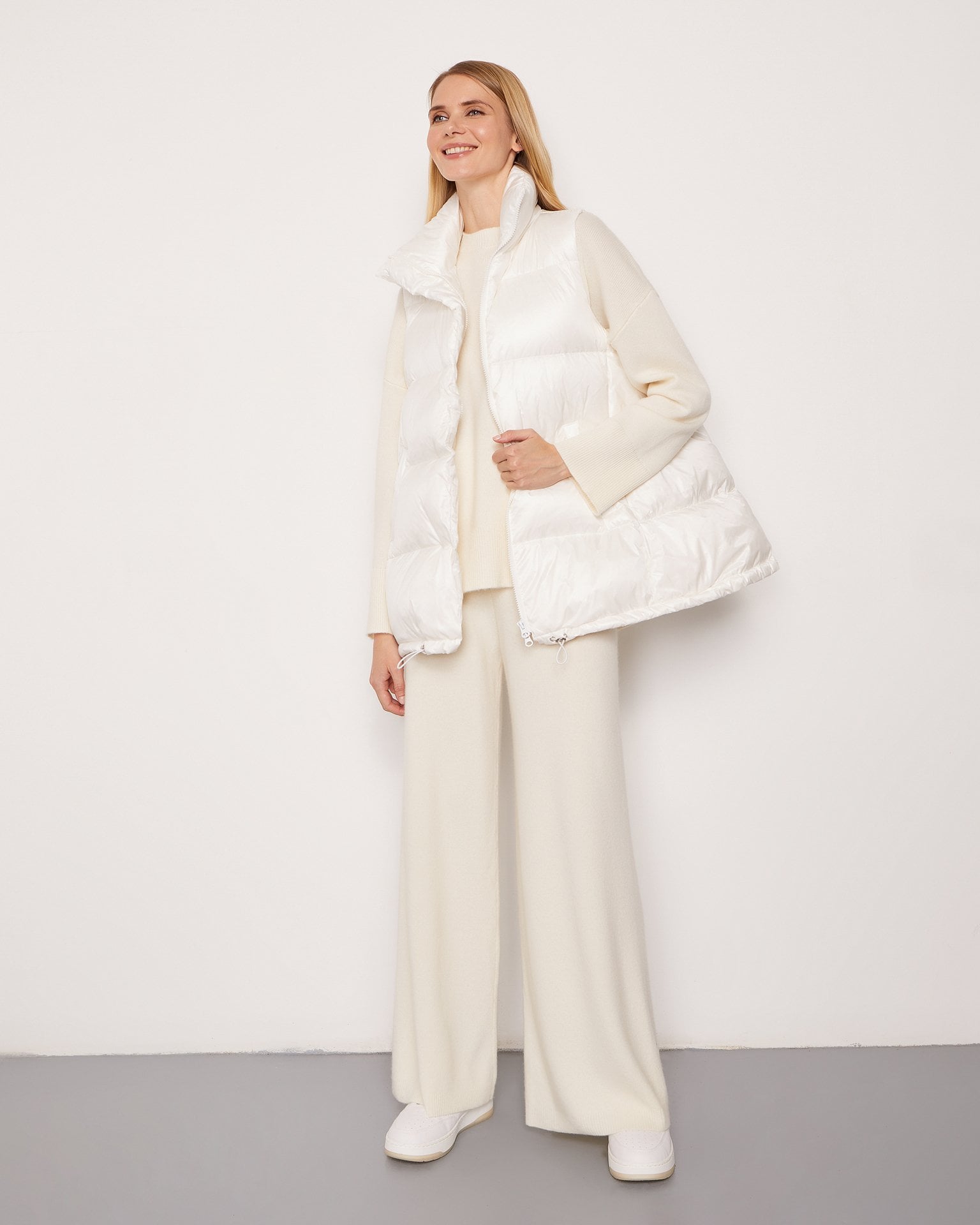 White down and feather vest
