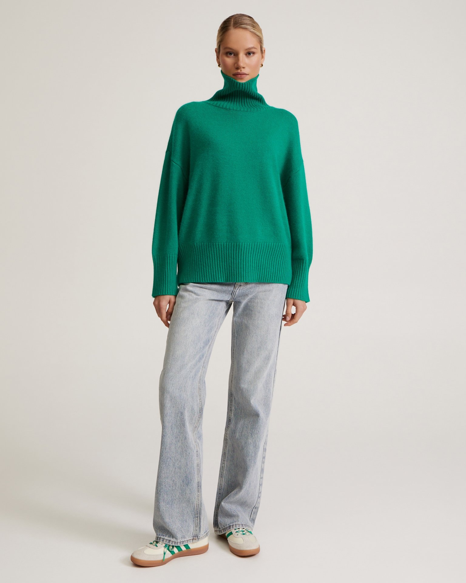 Green high-neck jumper, Green — photo 4