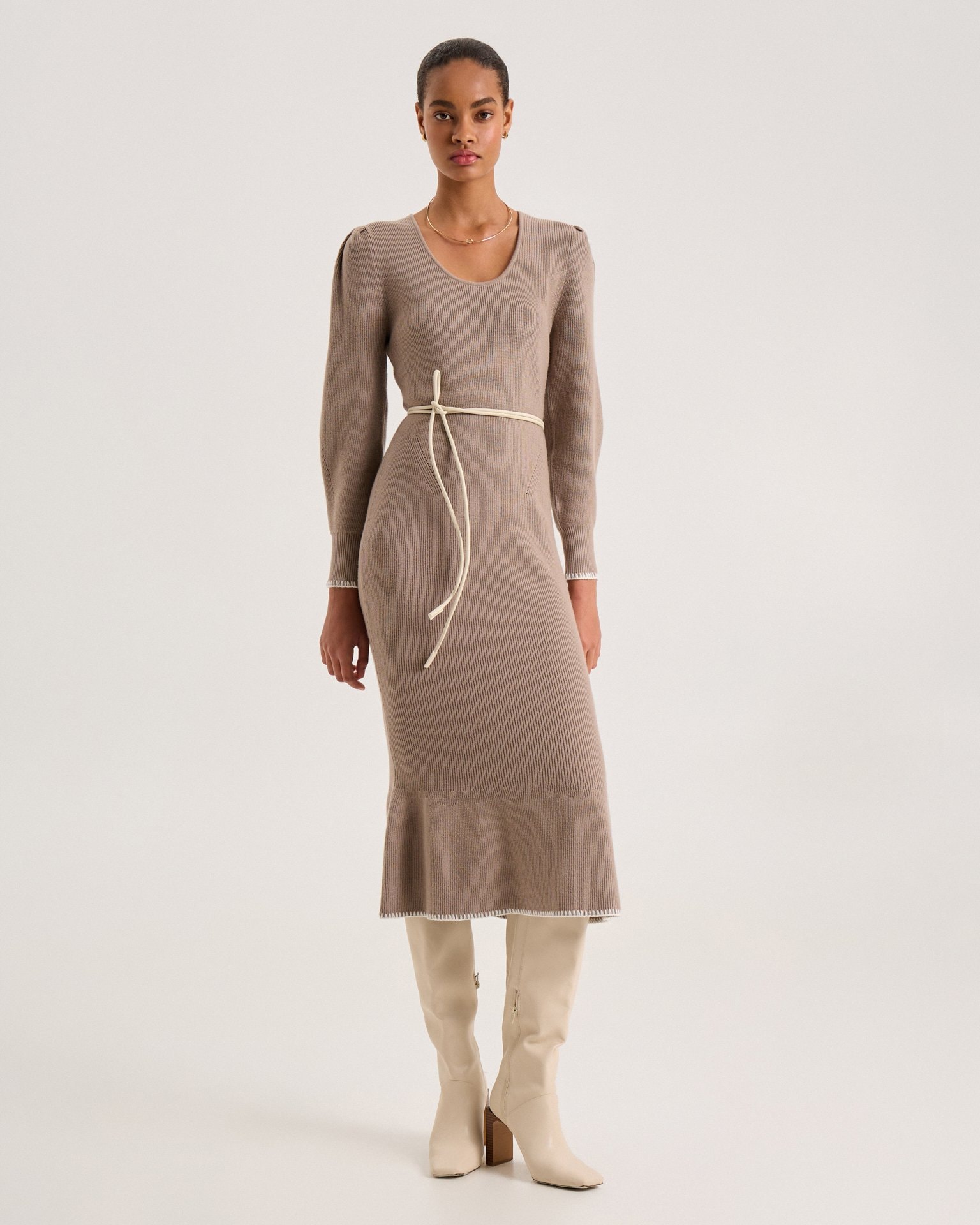Mermaid dress, Beige