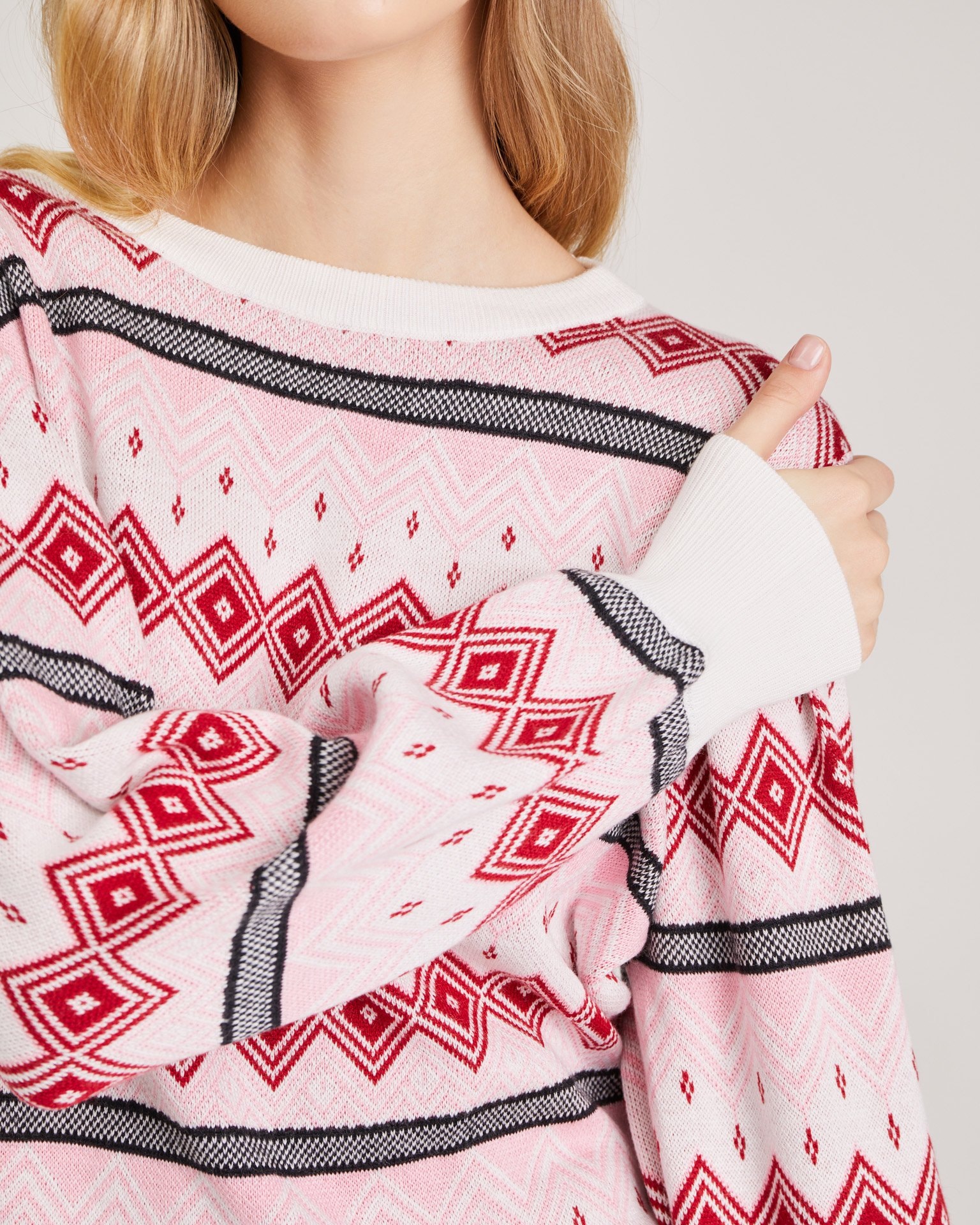 Patterned jumper, Pink — photo 9