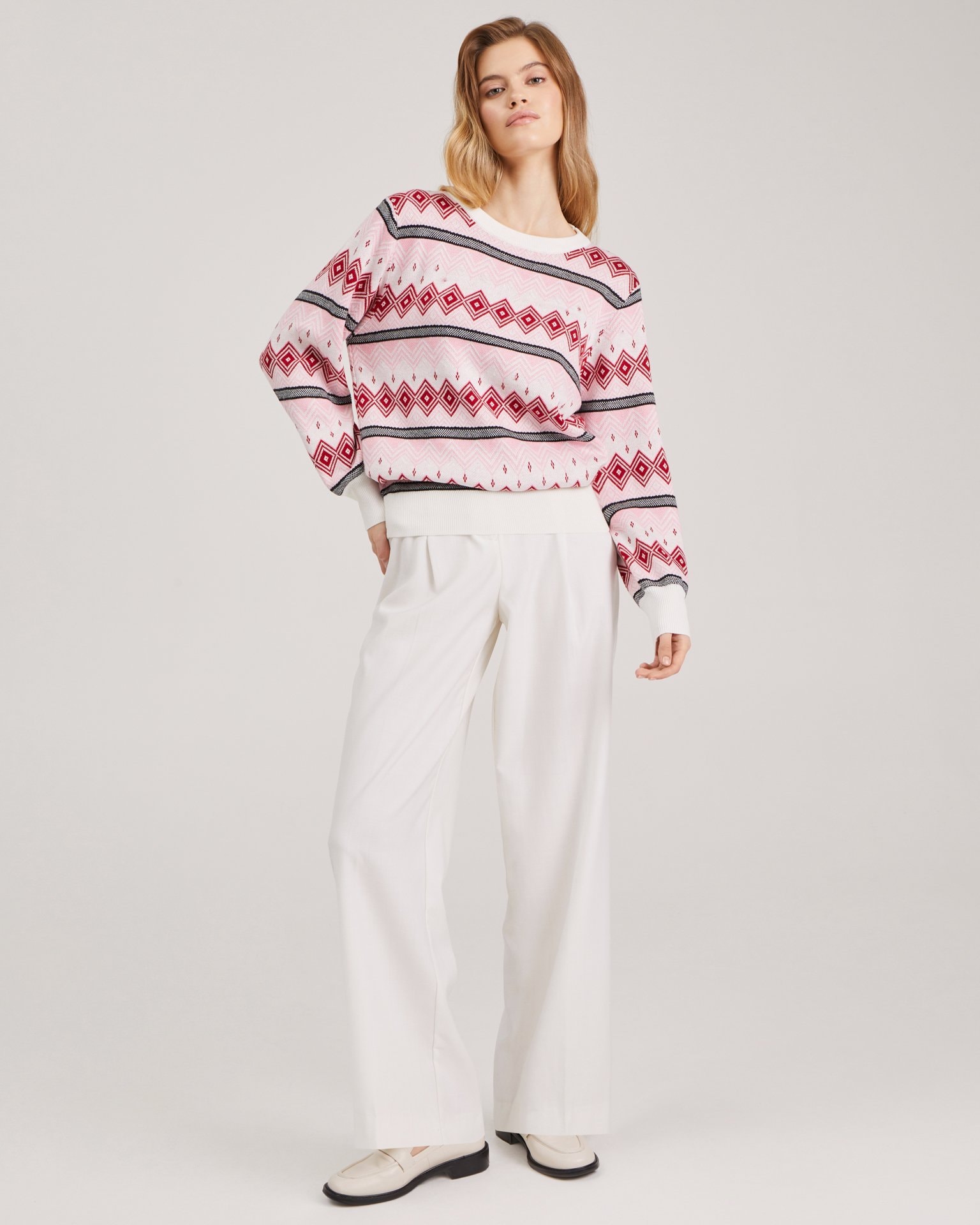 Patterned jumper, Pink — photo 3