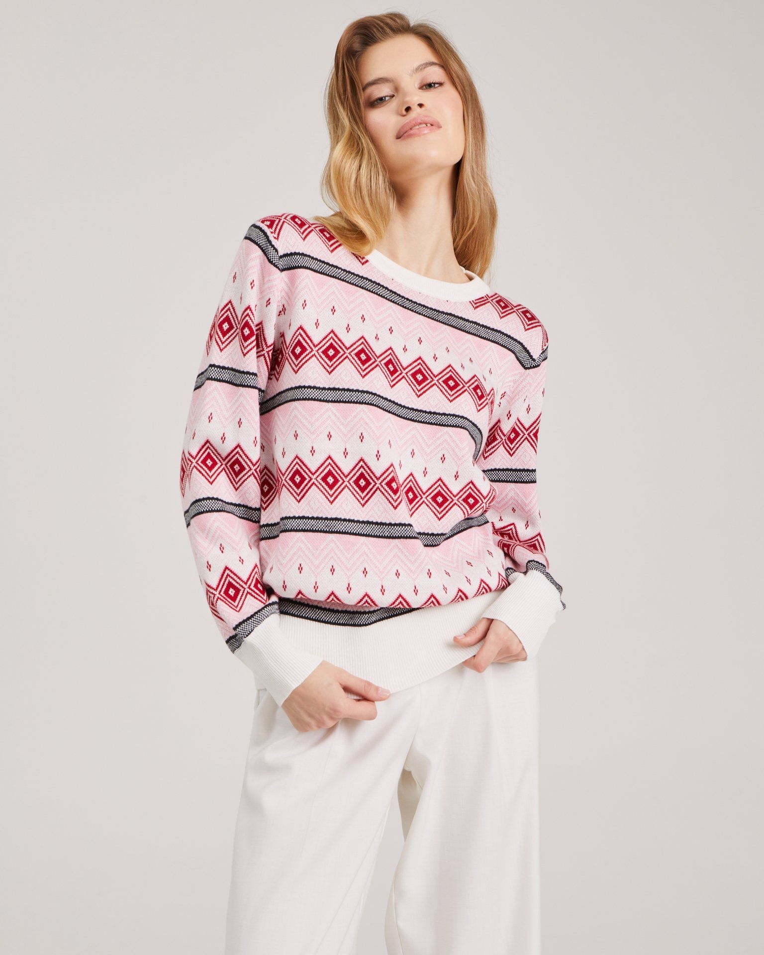 Patterned jumper, Pink — photo 6