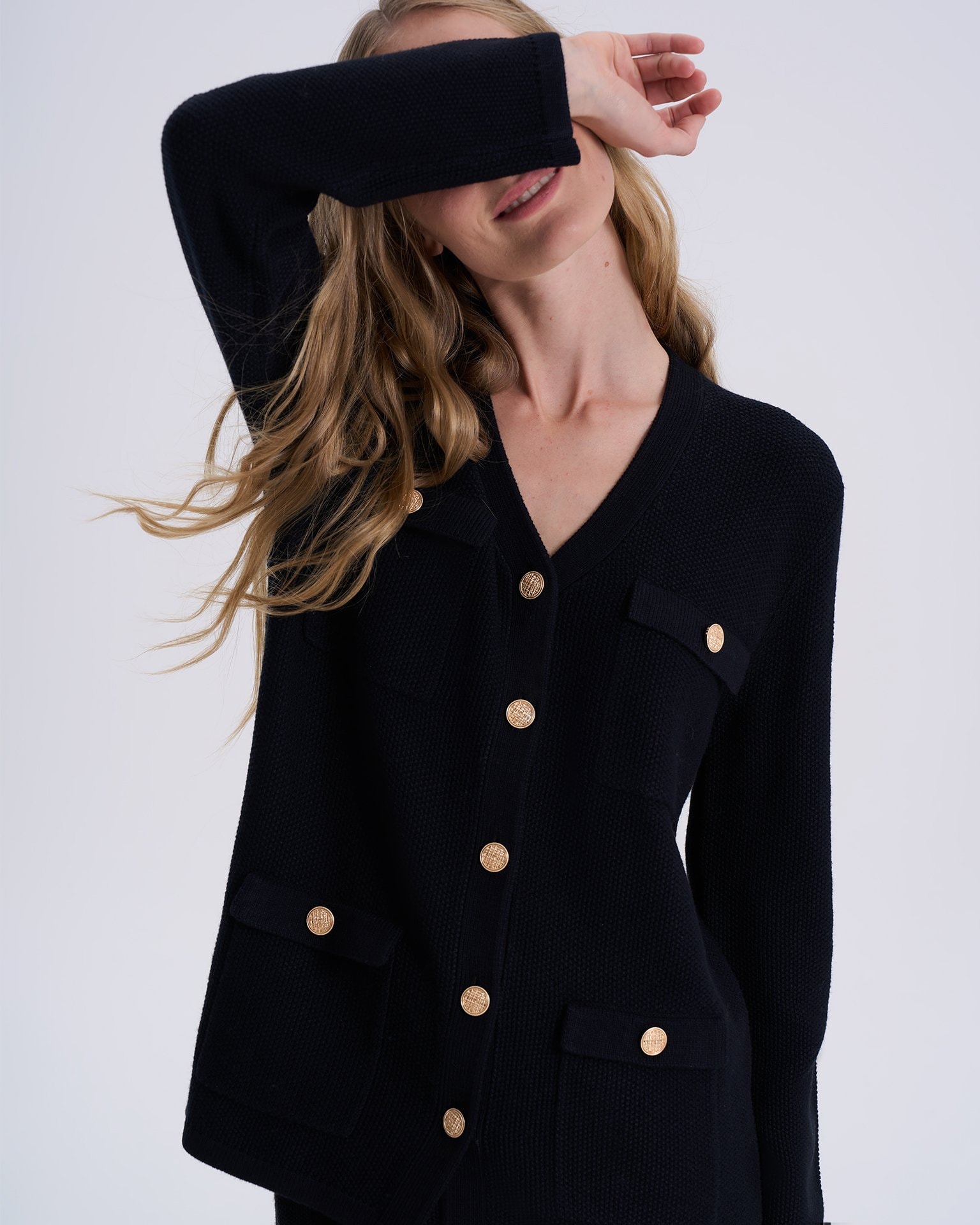 Longline cardigan, Black