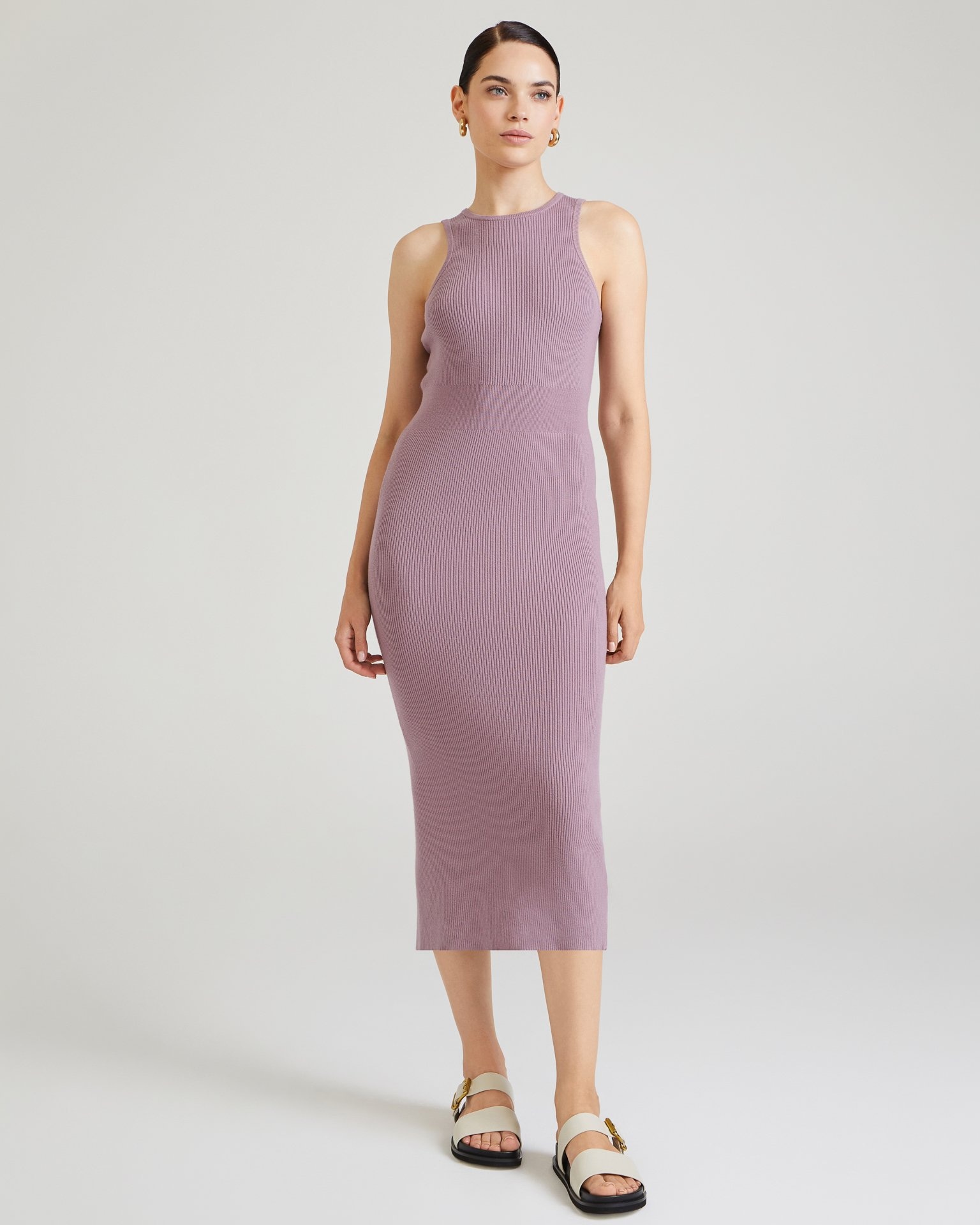 Dusty pink sleeveless dress