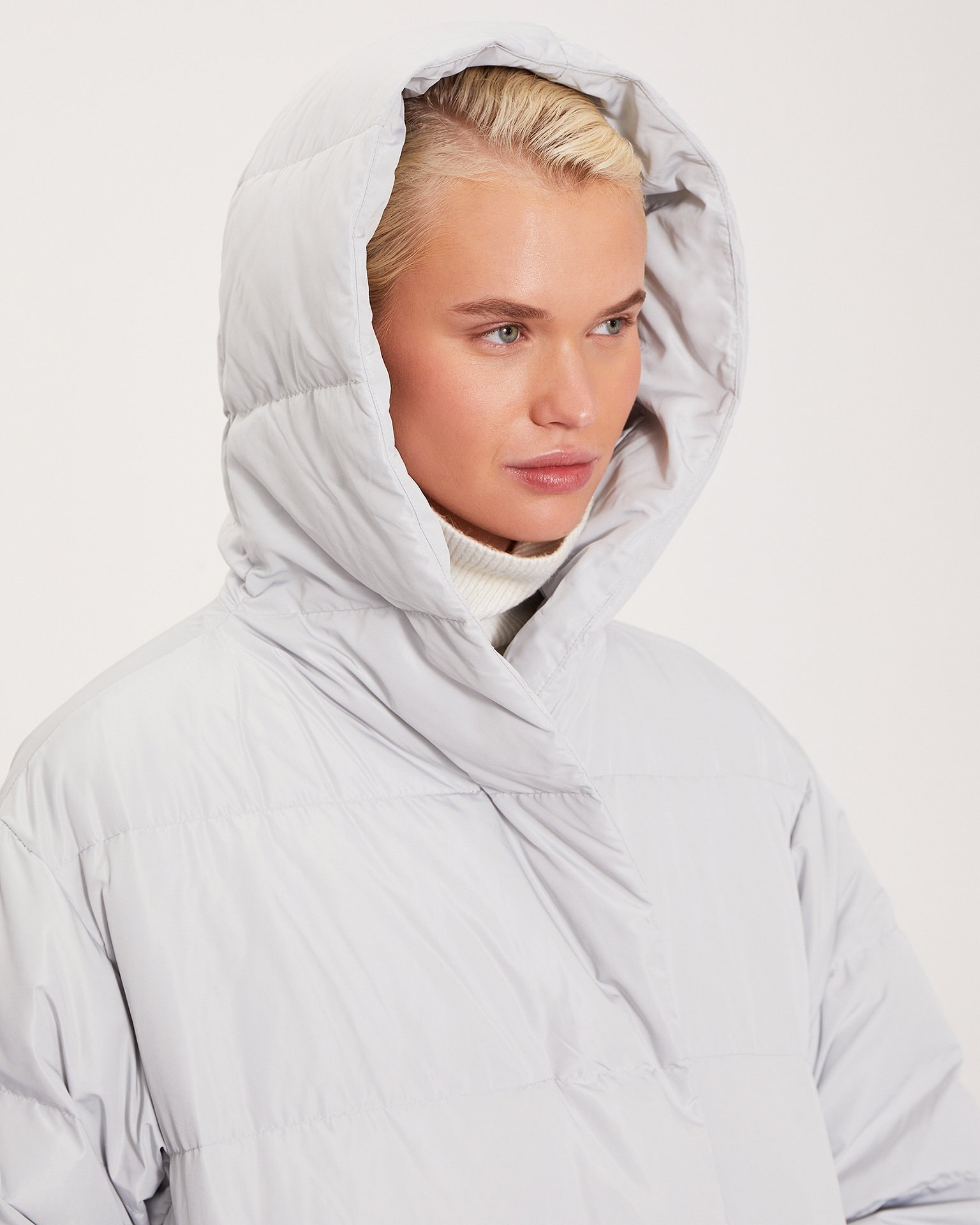 Quilted down jacket, Gray — photo 5