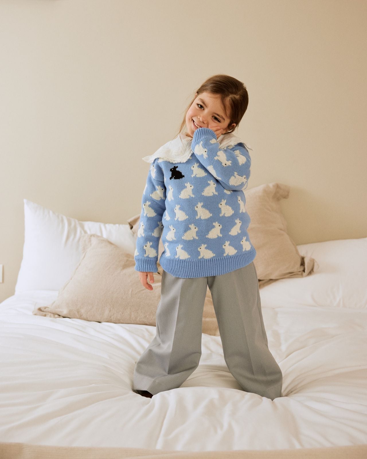 Children's Jumper with Rabbit Print