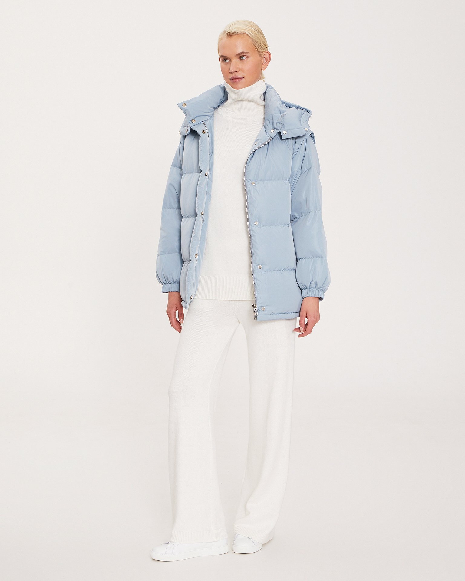 Longline Blue Jacket, Grey-Blue — photo 5