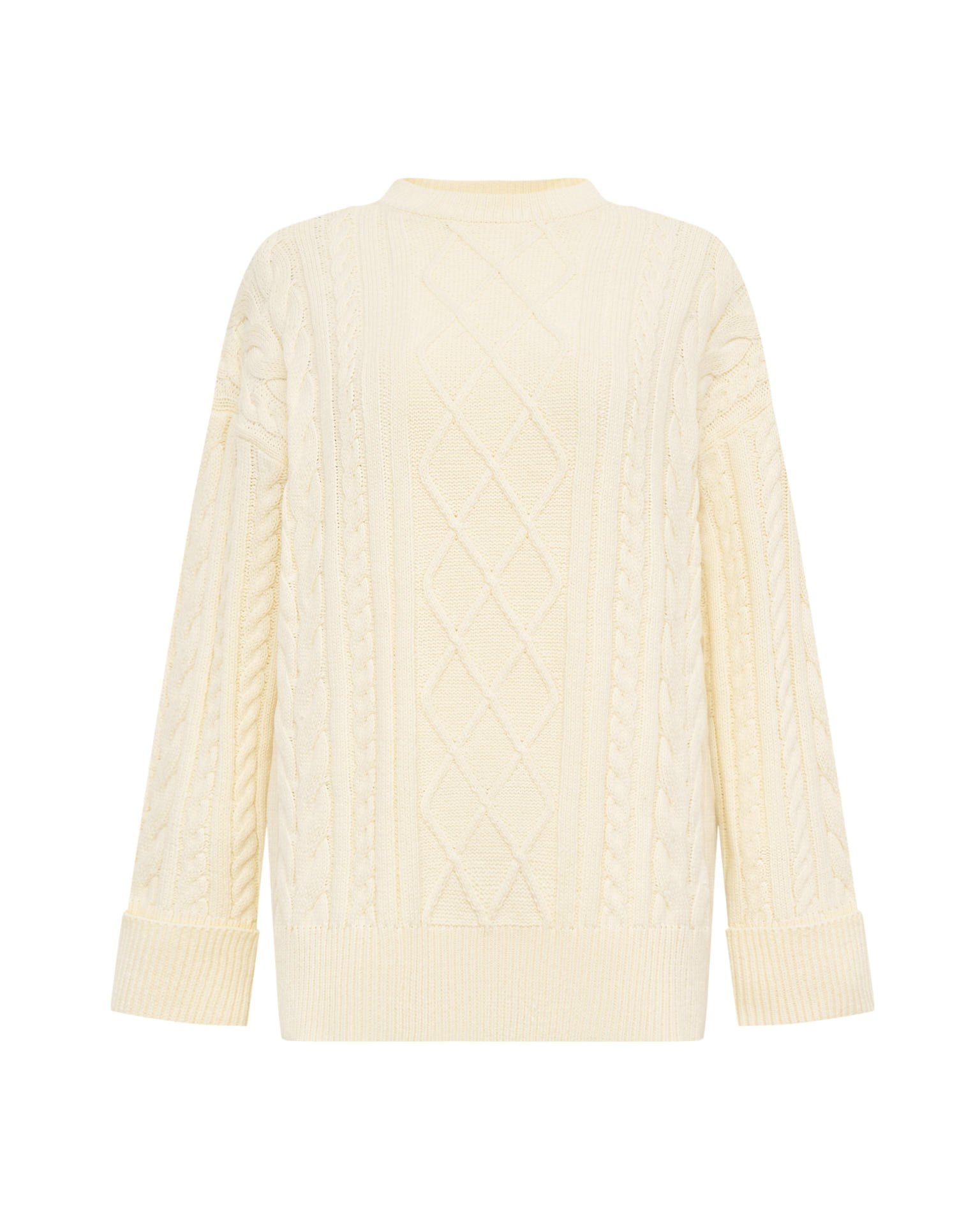 Textured jumper in cream, Milk — photo 2