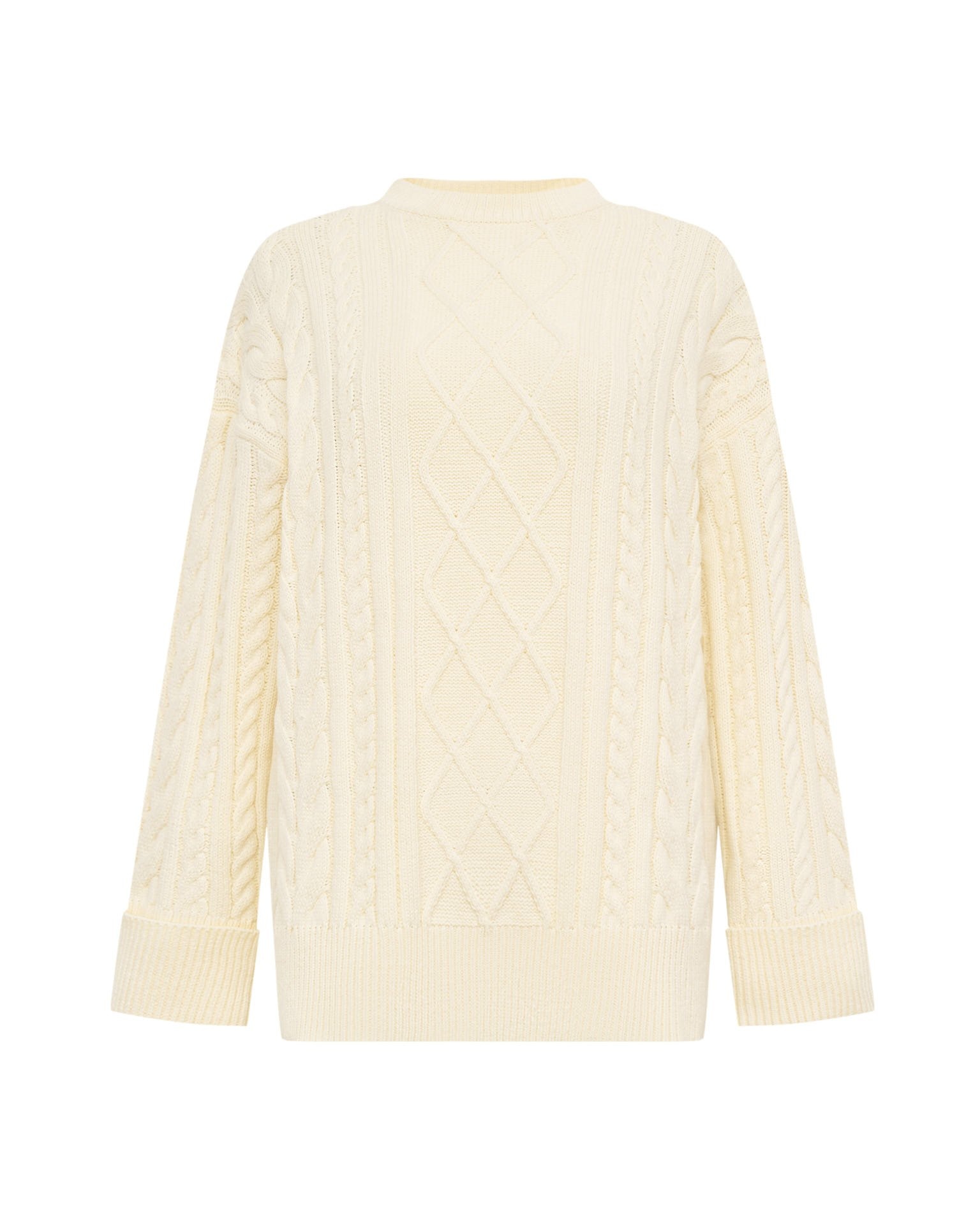 Textured jumper in cream