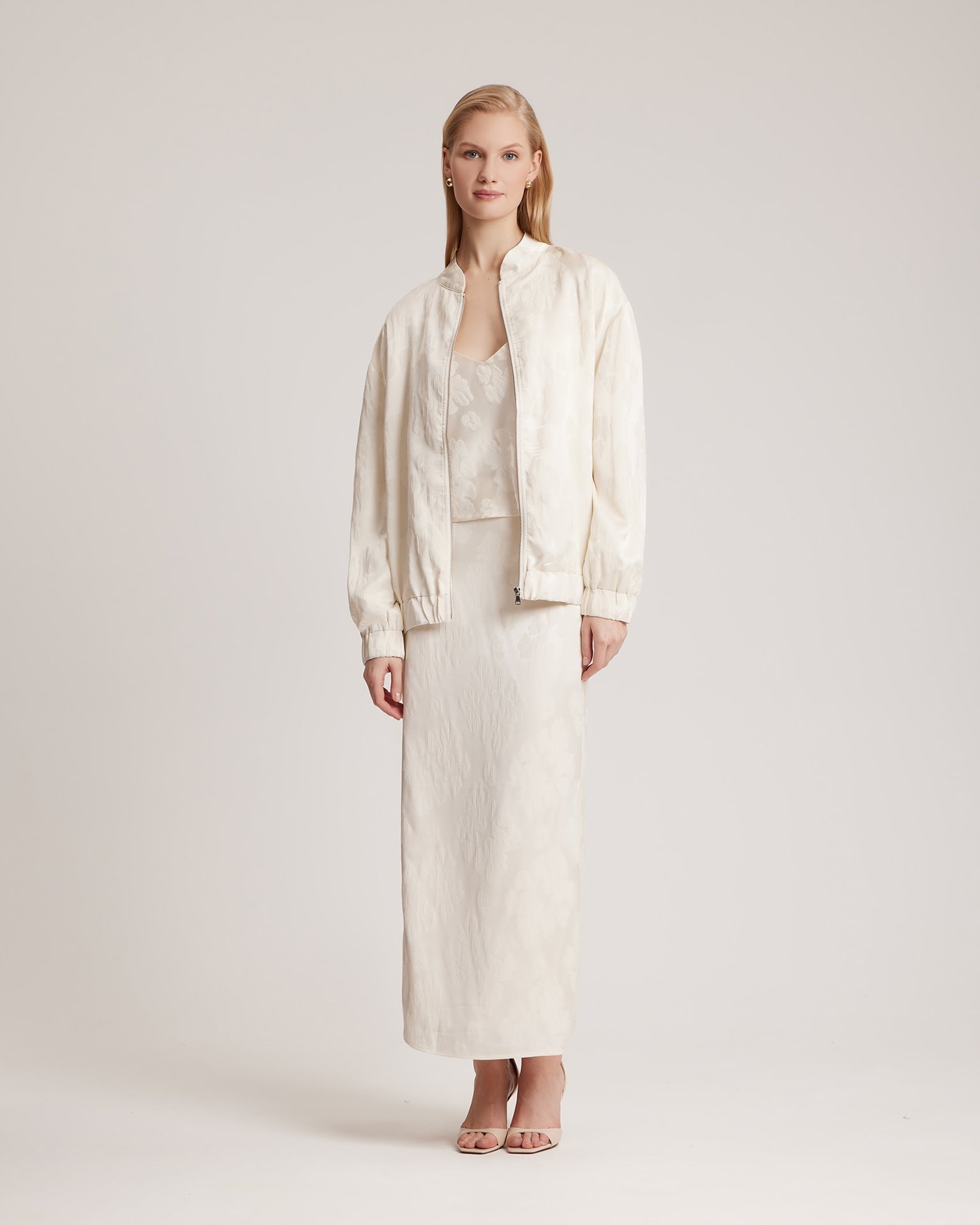 Longline bomber jacket, Milky — photo 2