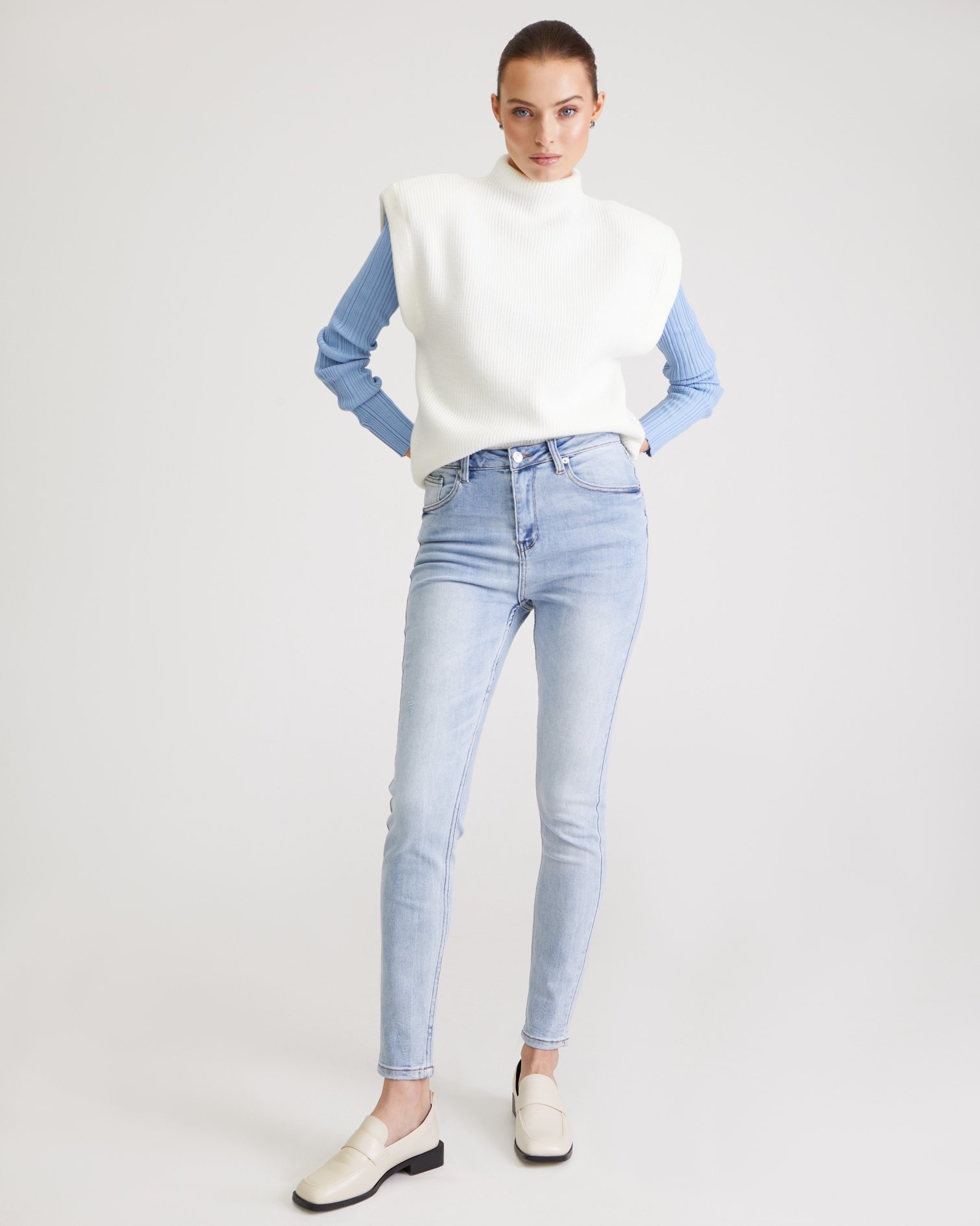 Light blue skinny jeans