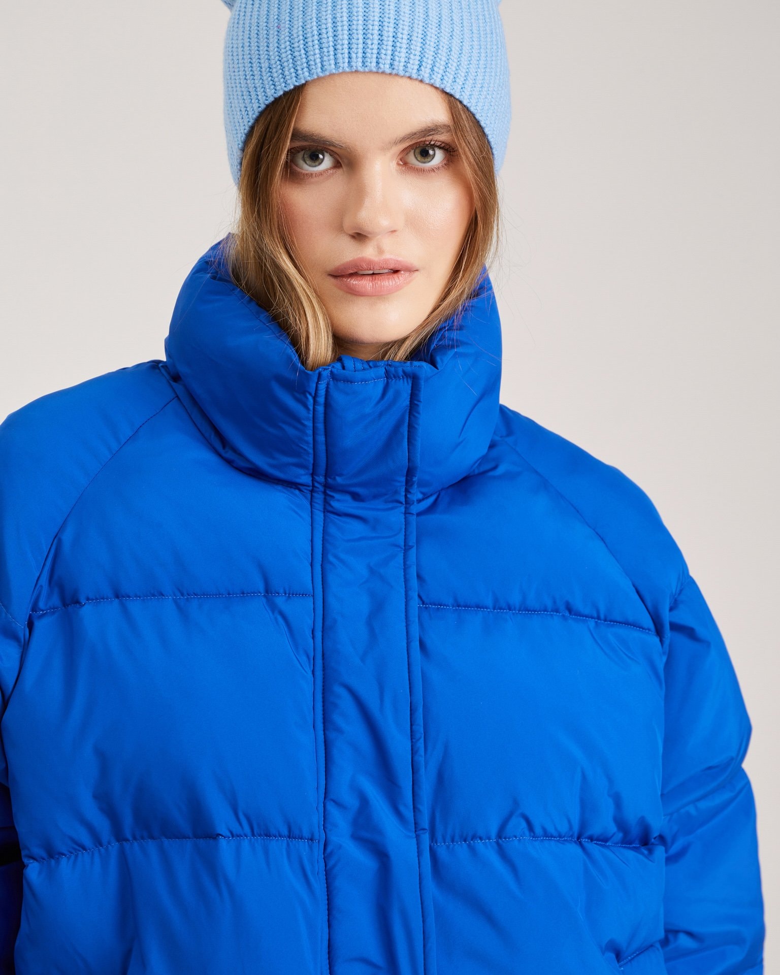 Oversize padded jacket, Blue — photo 7