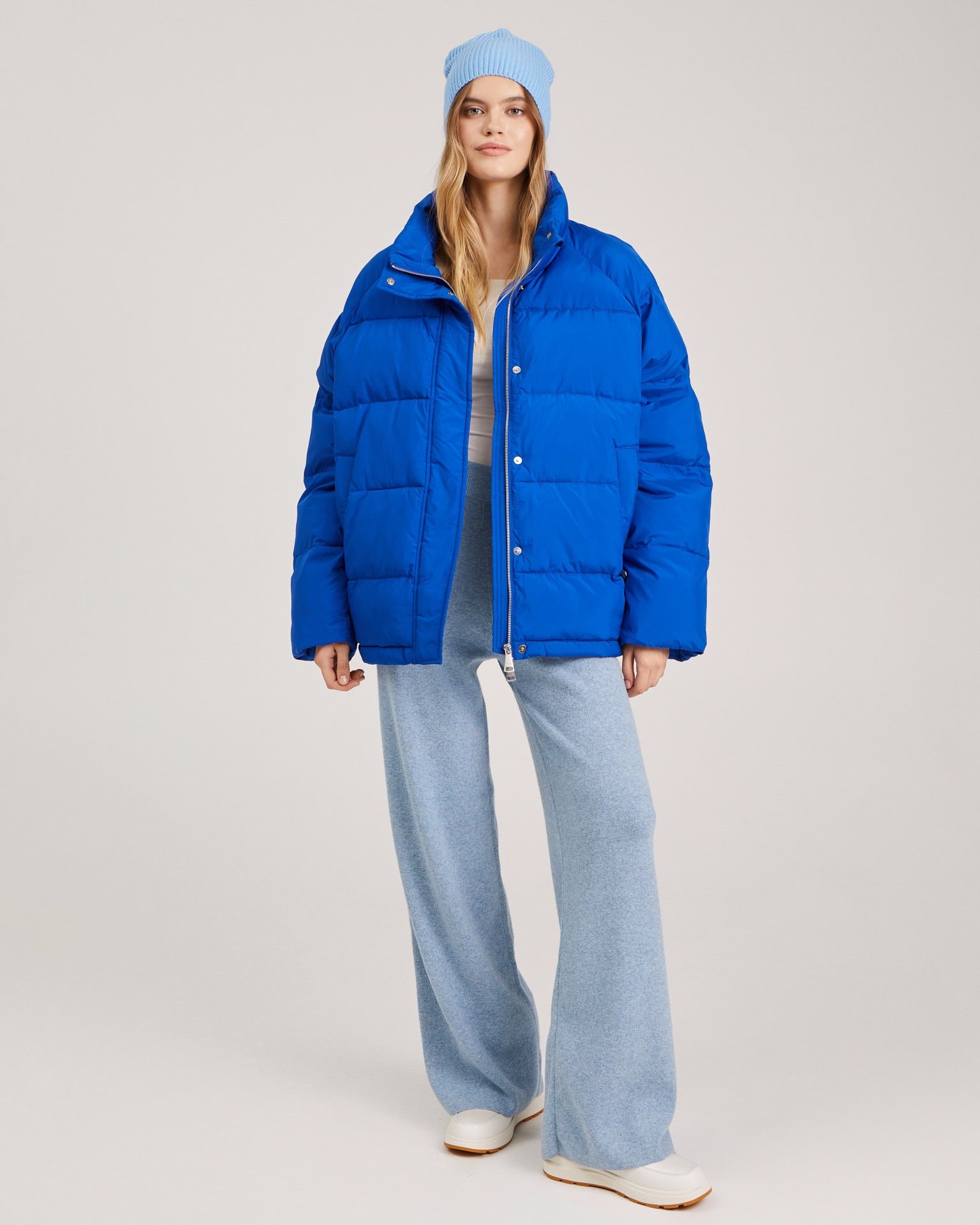 Oversize padded jacket, Blue
