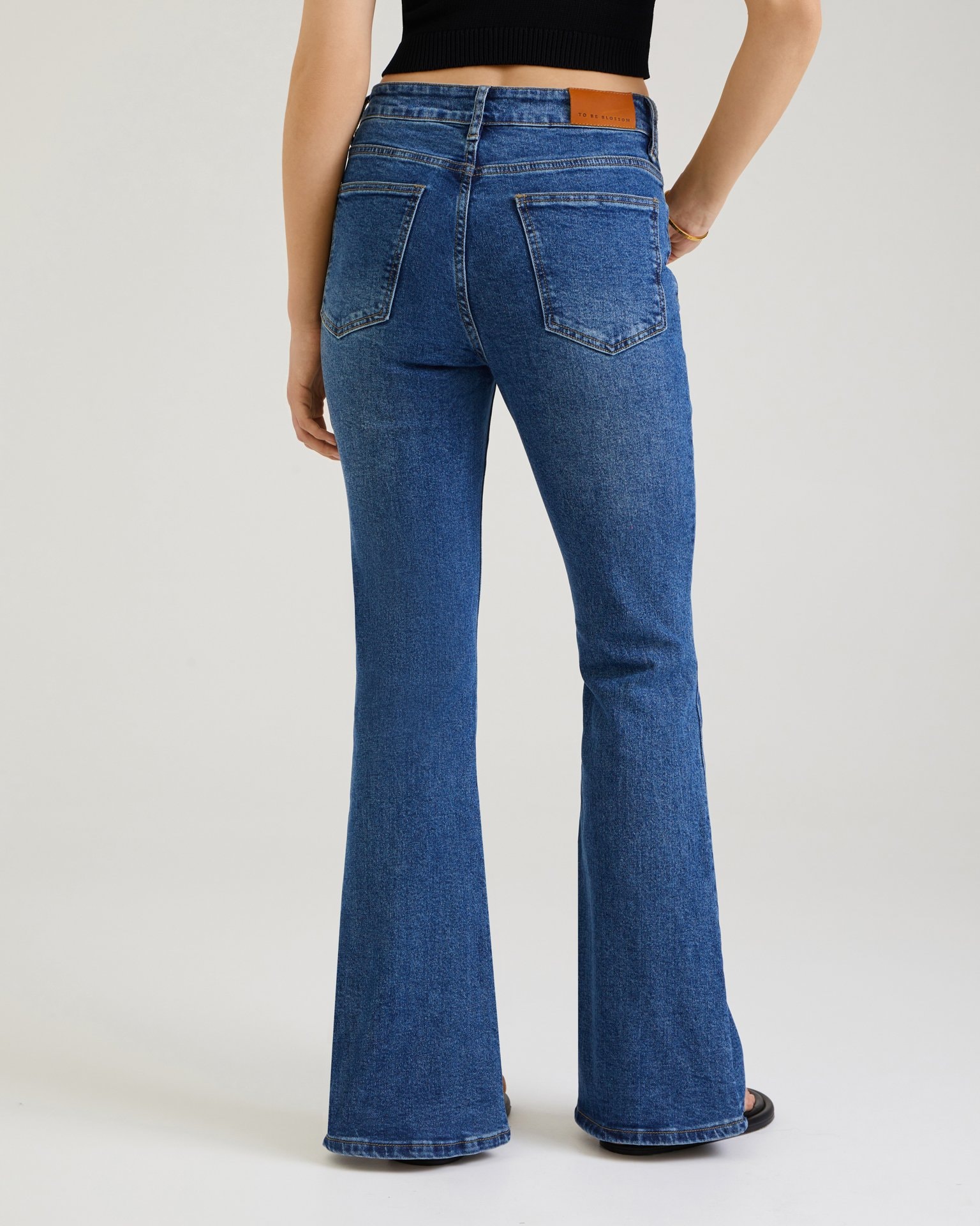 Flared jeans in blue, Blue — photo 5