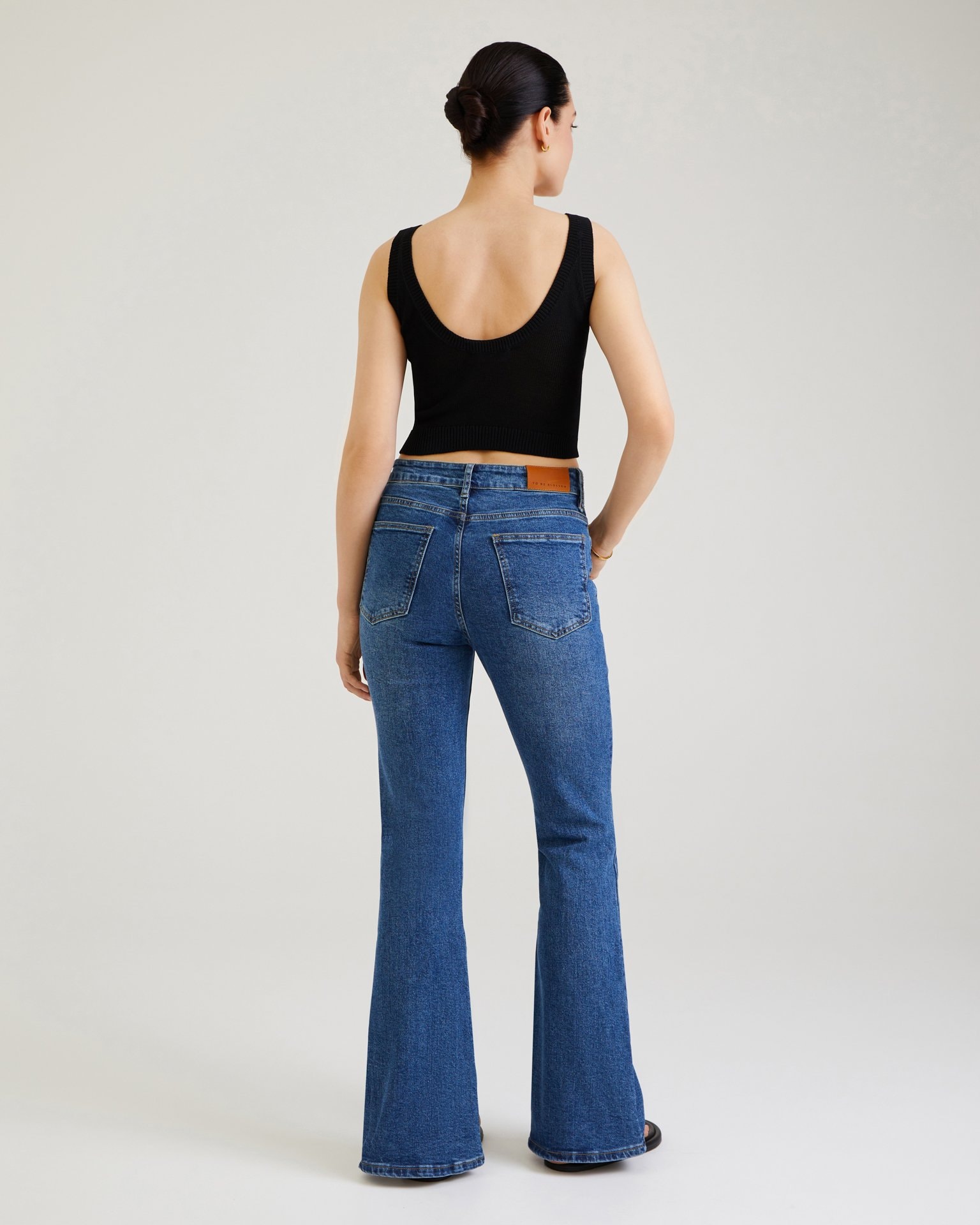 Flared jeans in blue, Blue — photo 2