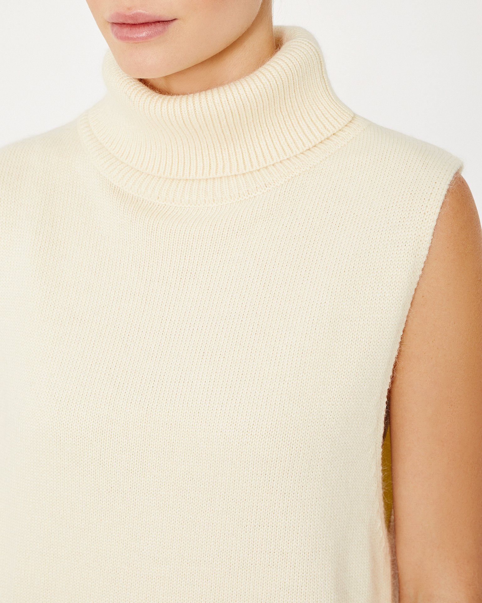 Jumper with statement collar, Beige — photo 6