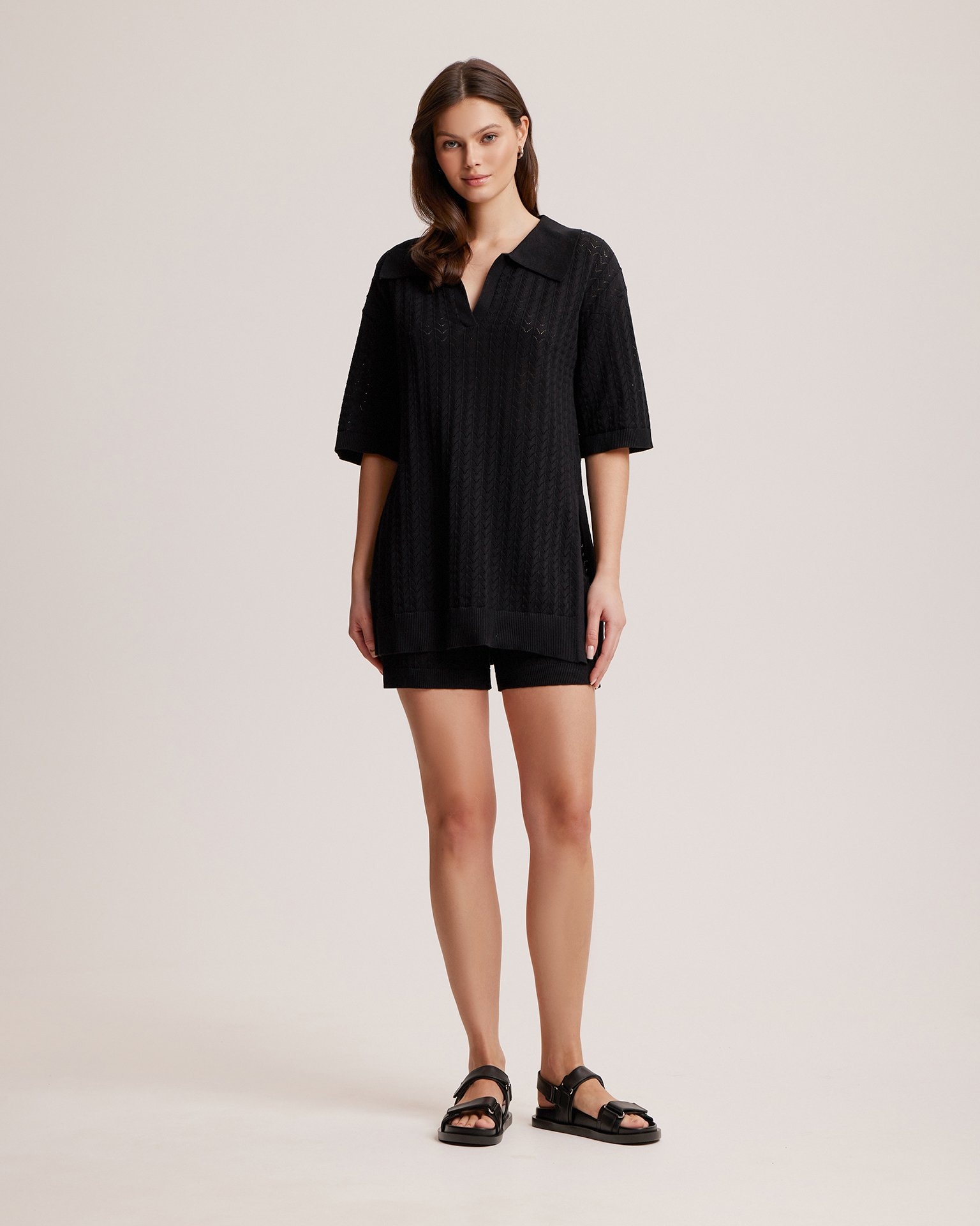 Short shorts set, Black — photo 3