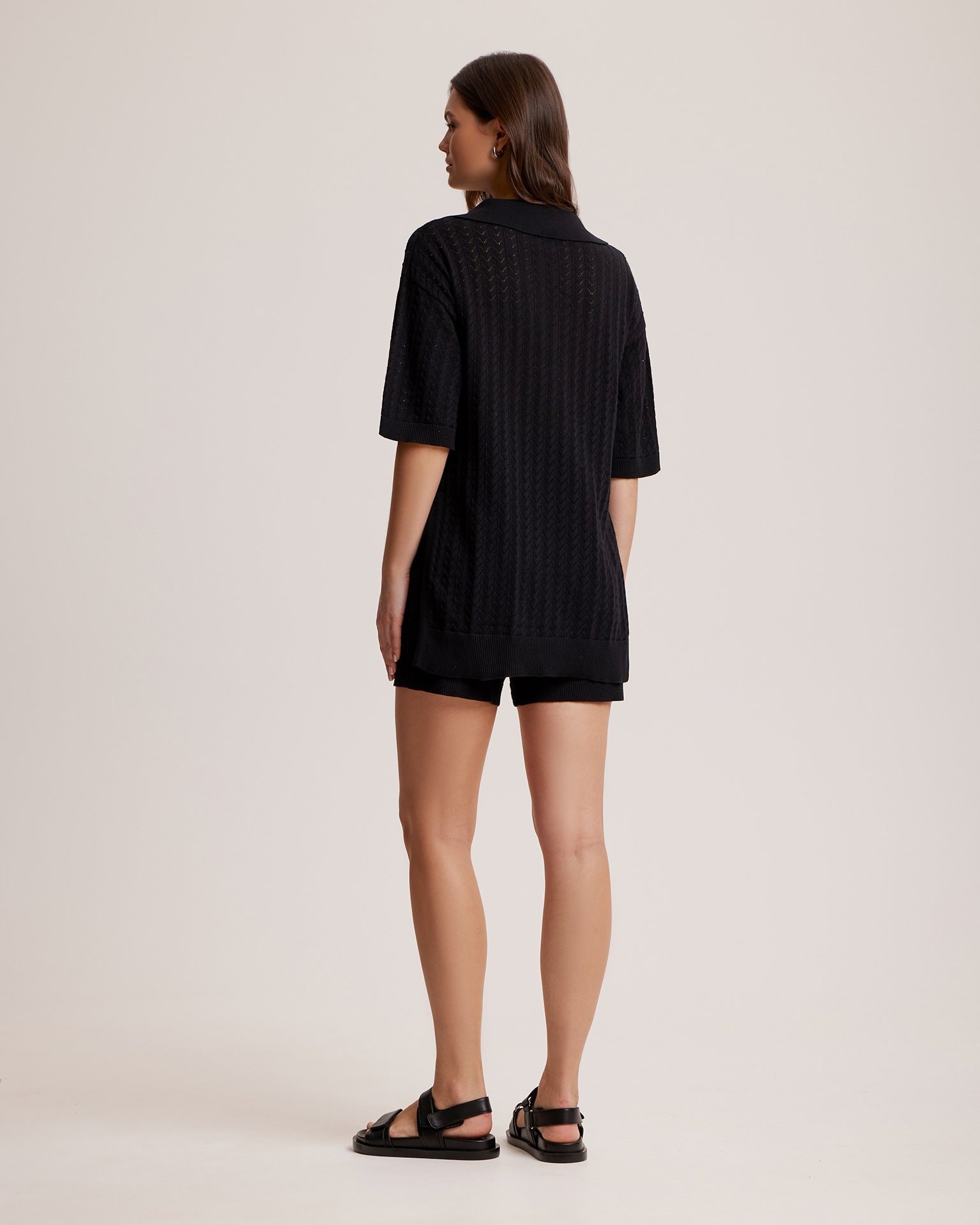 Short shorts set, Black — photo 4