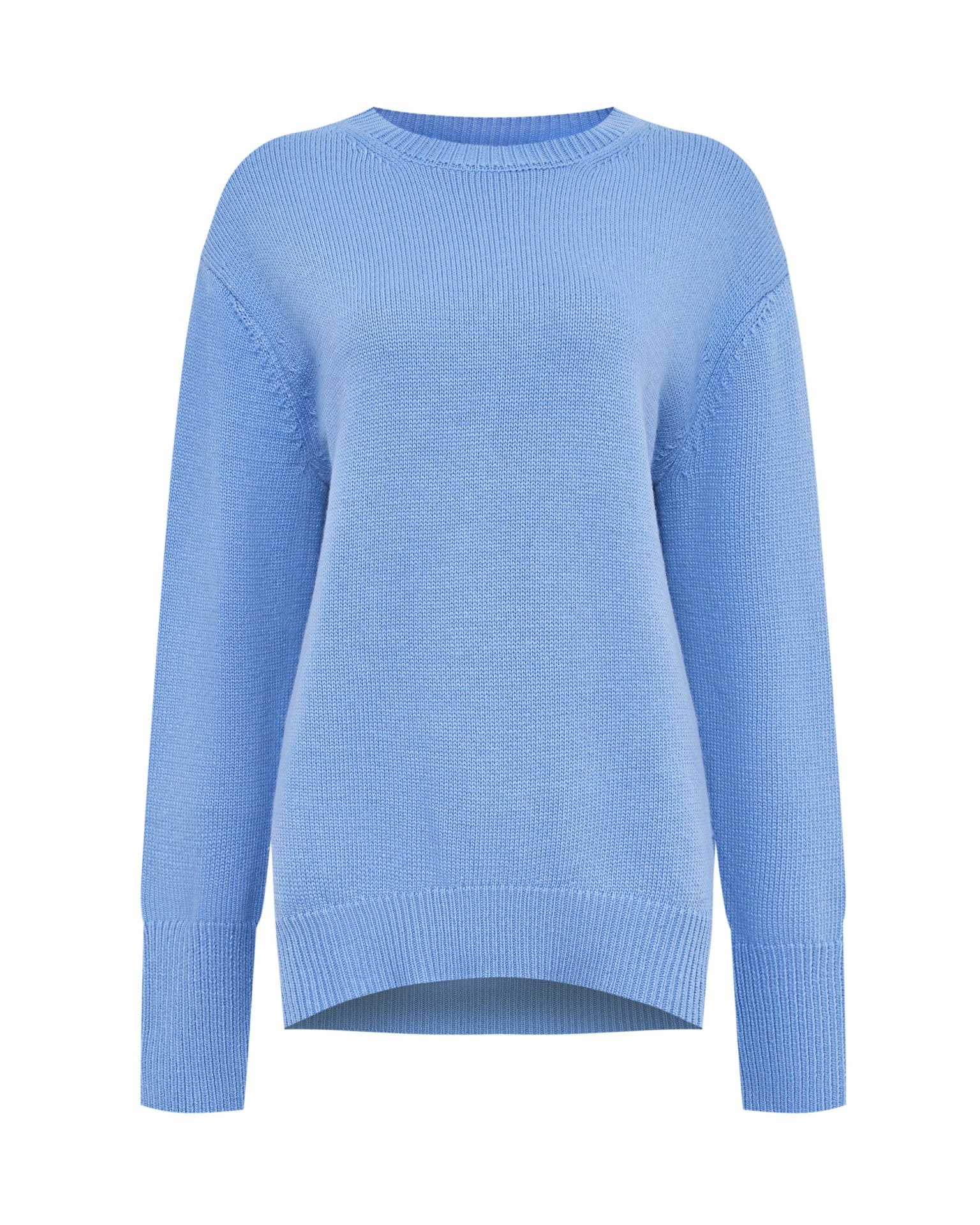 Oversize jumper in blue, Sky Blue — photo 2