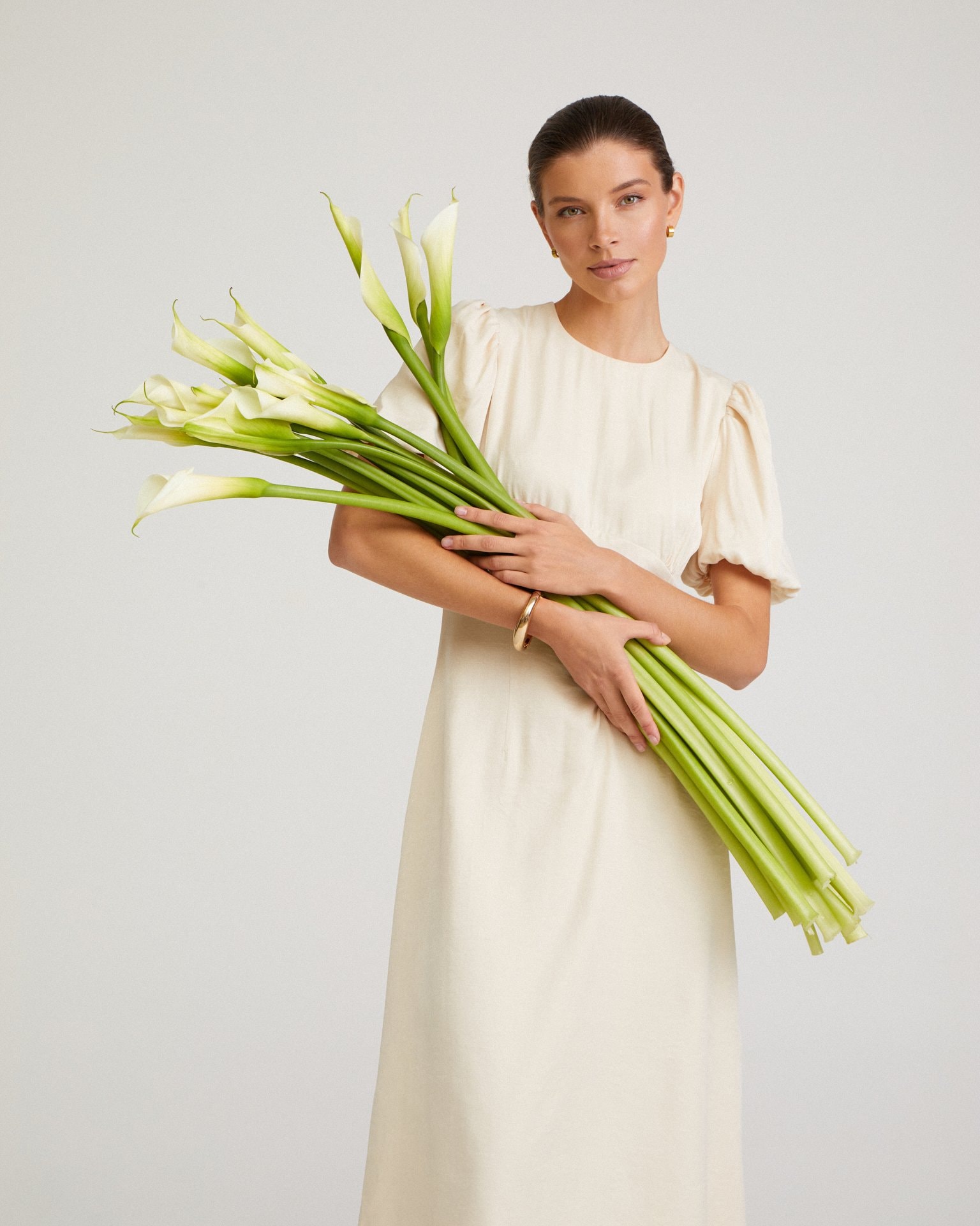 Midi dress, Milky — photo 2