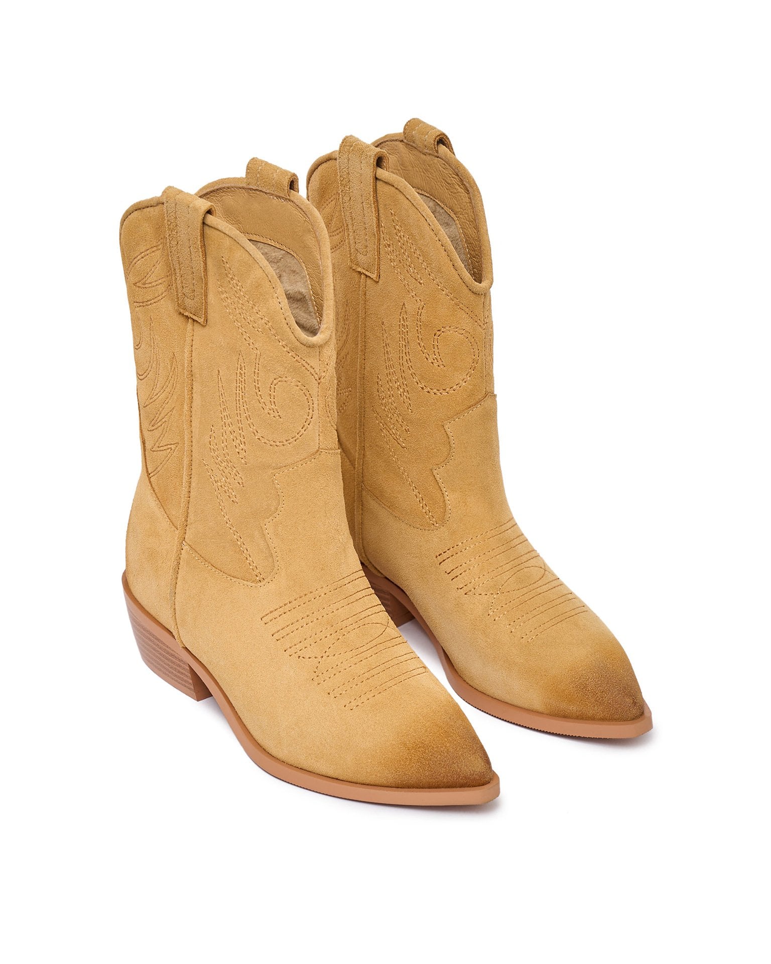 Suede Cossack boots