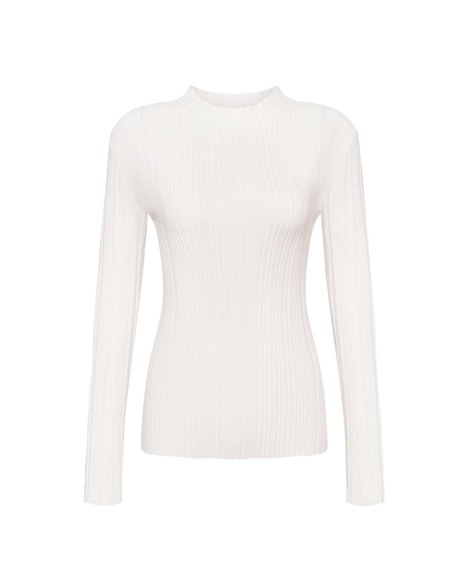 Fitted white jumper, White — photo 2
