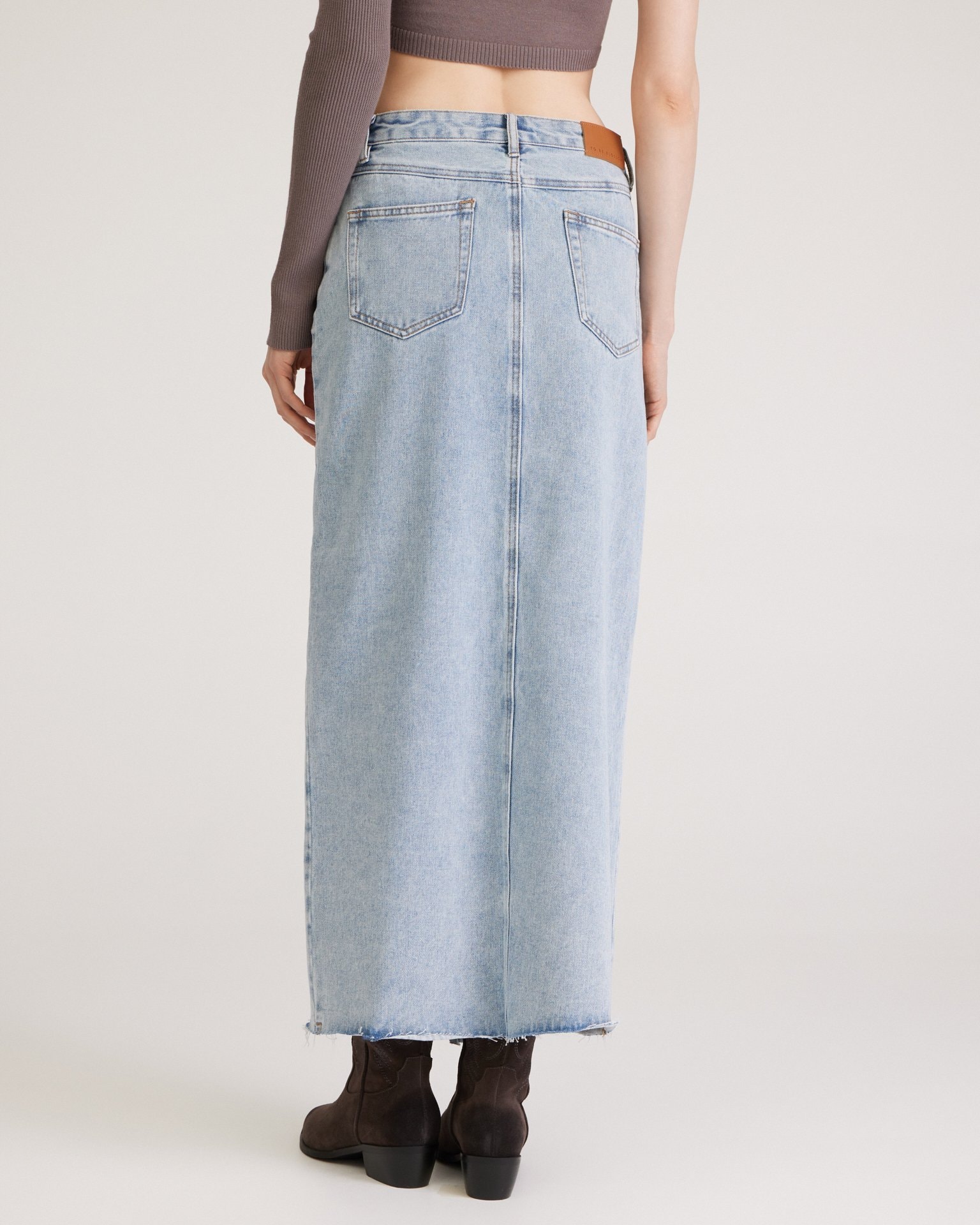Denim midi skirt, Sky blue — photo 7