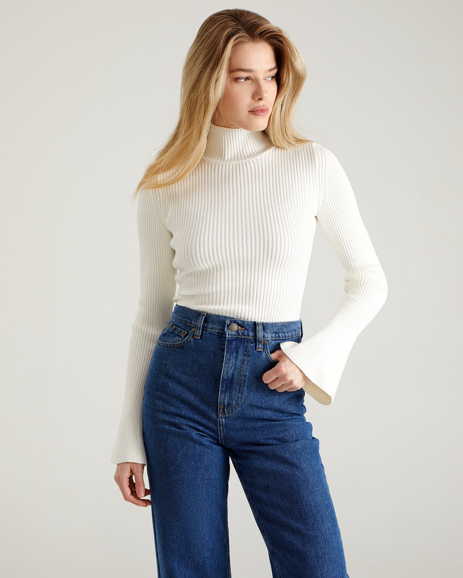 Straight-leg jeans in blue
