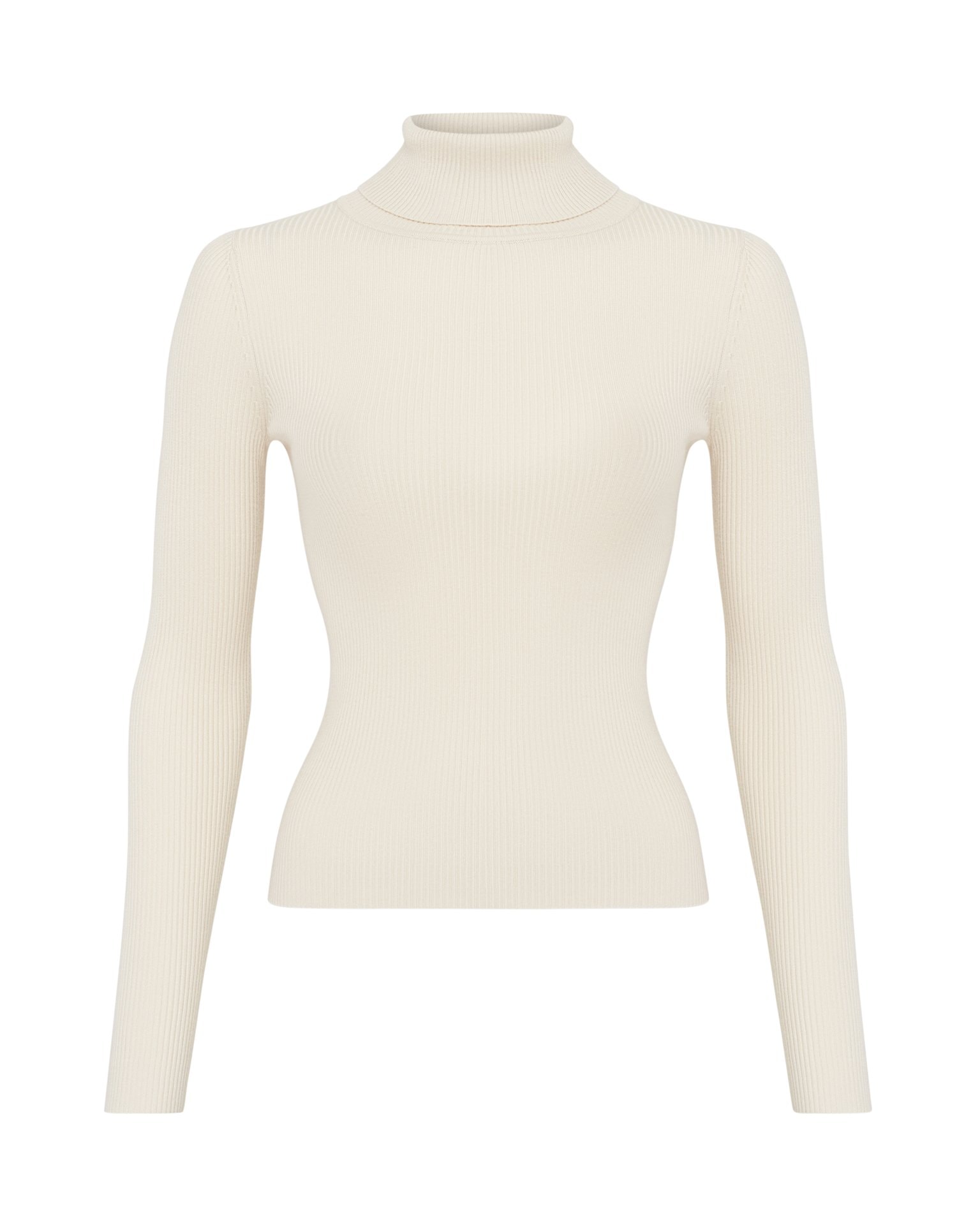 A viscose turtleneck, Milk — photo 6