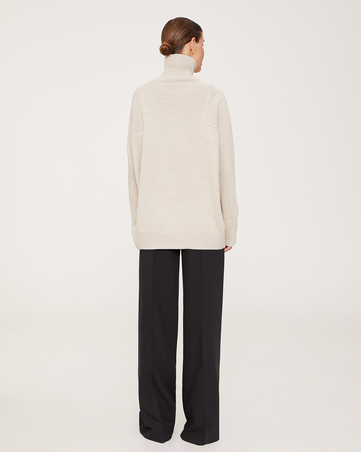 Wide-Leg Trousers with Creases