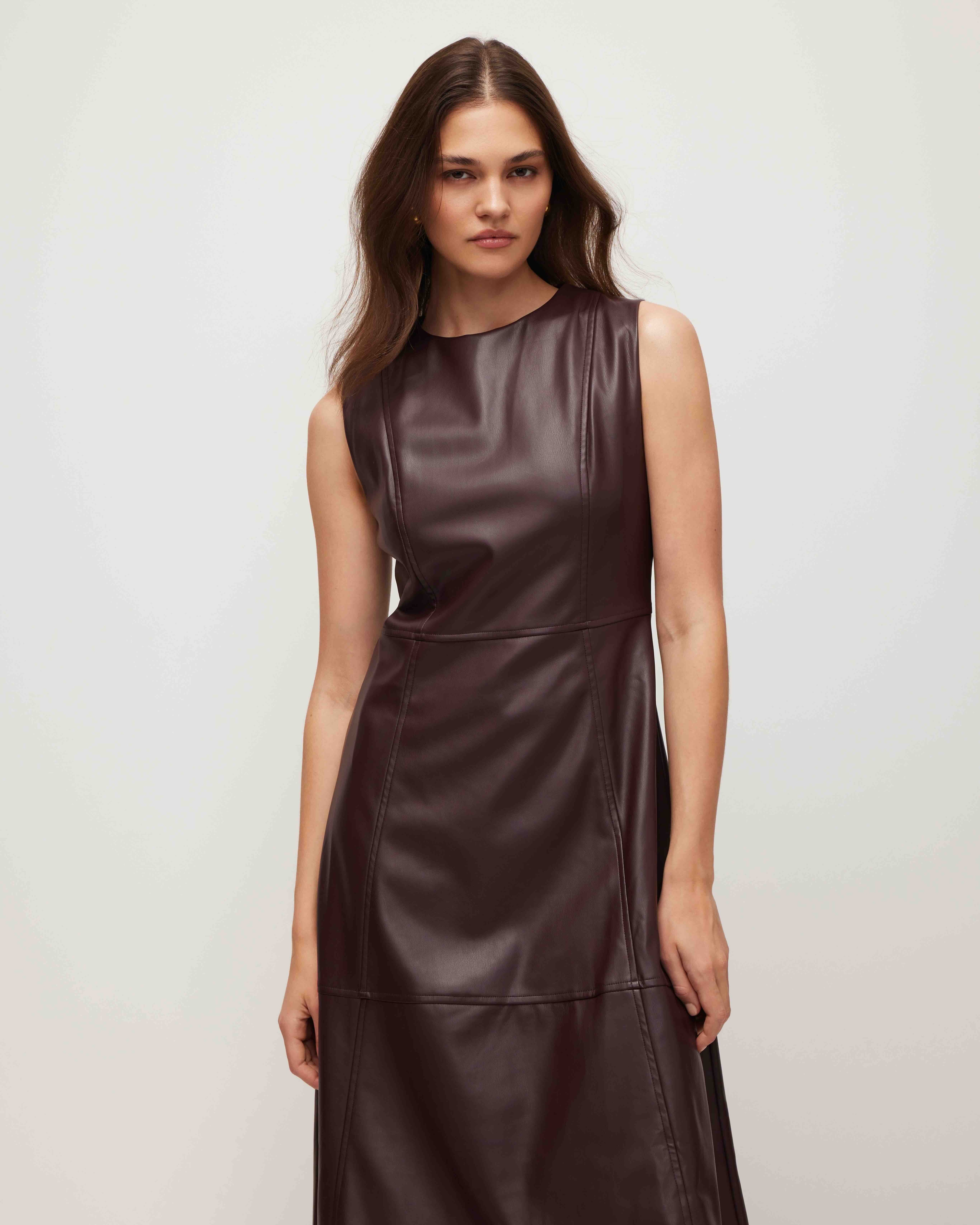 Dress in eco-leather