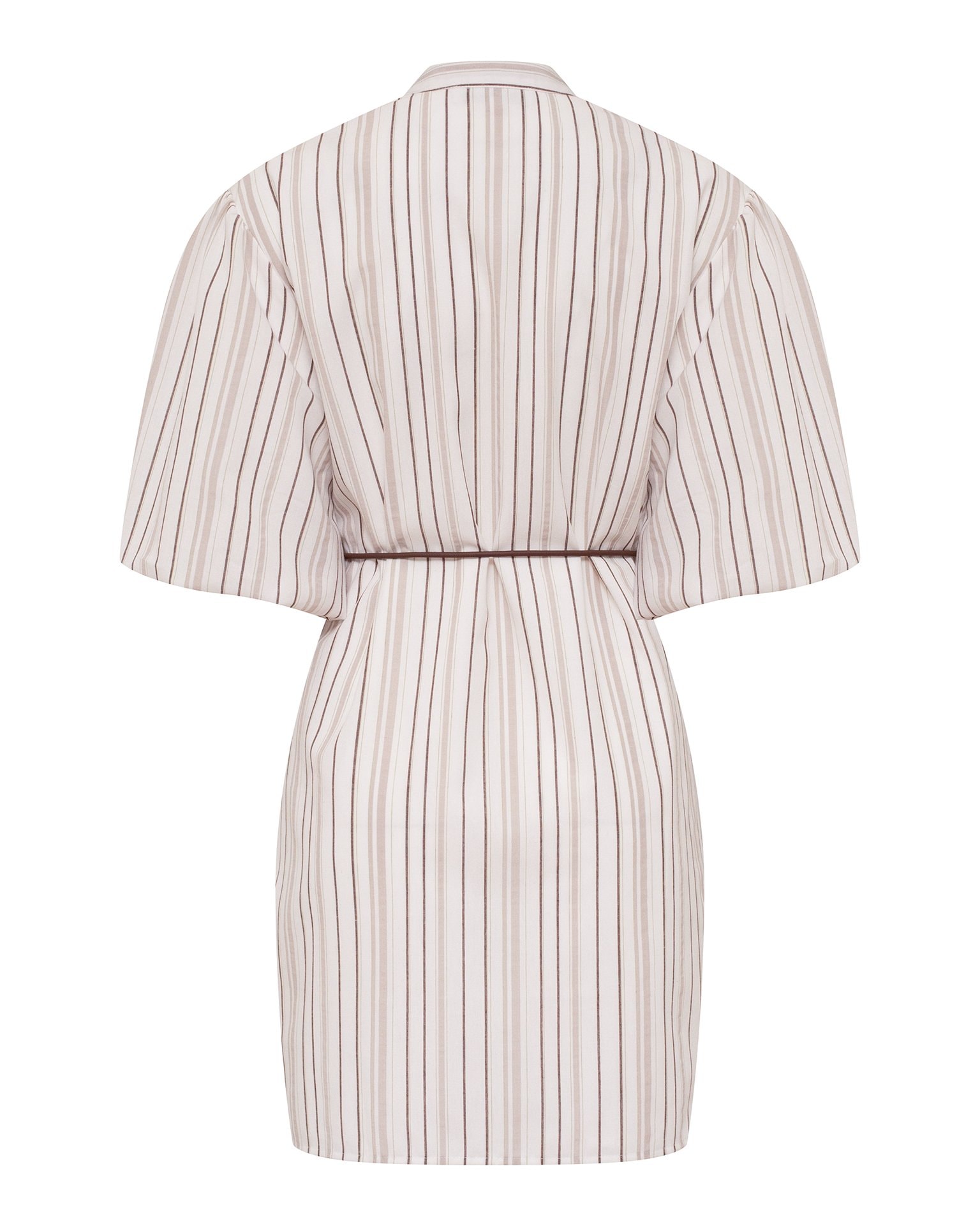 Striped cotton dress, White — photo 8