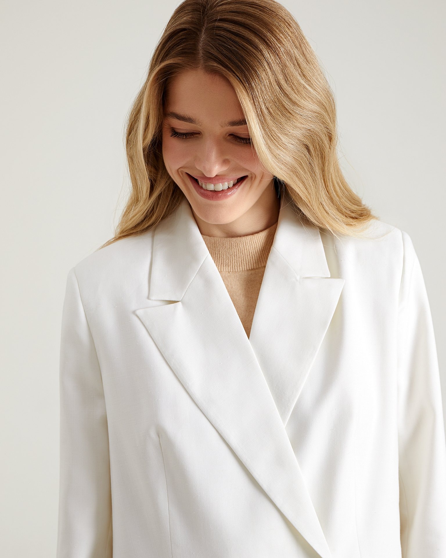 Oversized jacket, Milky — photo 5